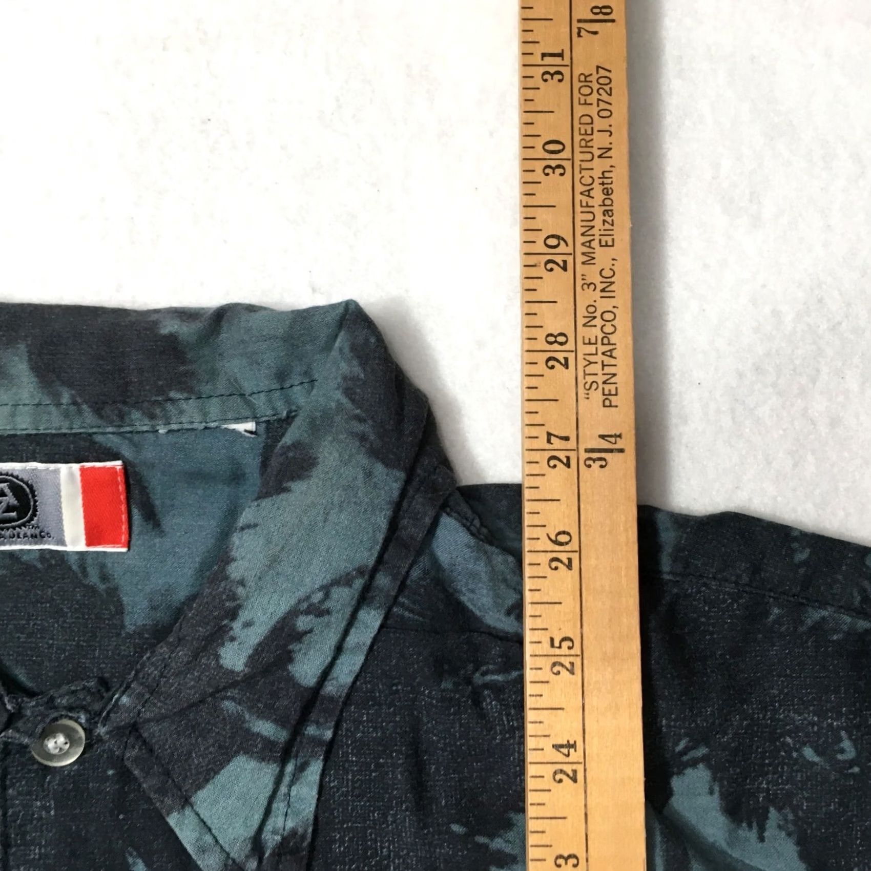 Vintage Arizona Jean Co Hawaiian Shirt Men LARGE Floral PALMS Button Collar Sz Size US L / EU 52-54 / 3 - 5 Thumbnail