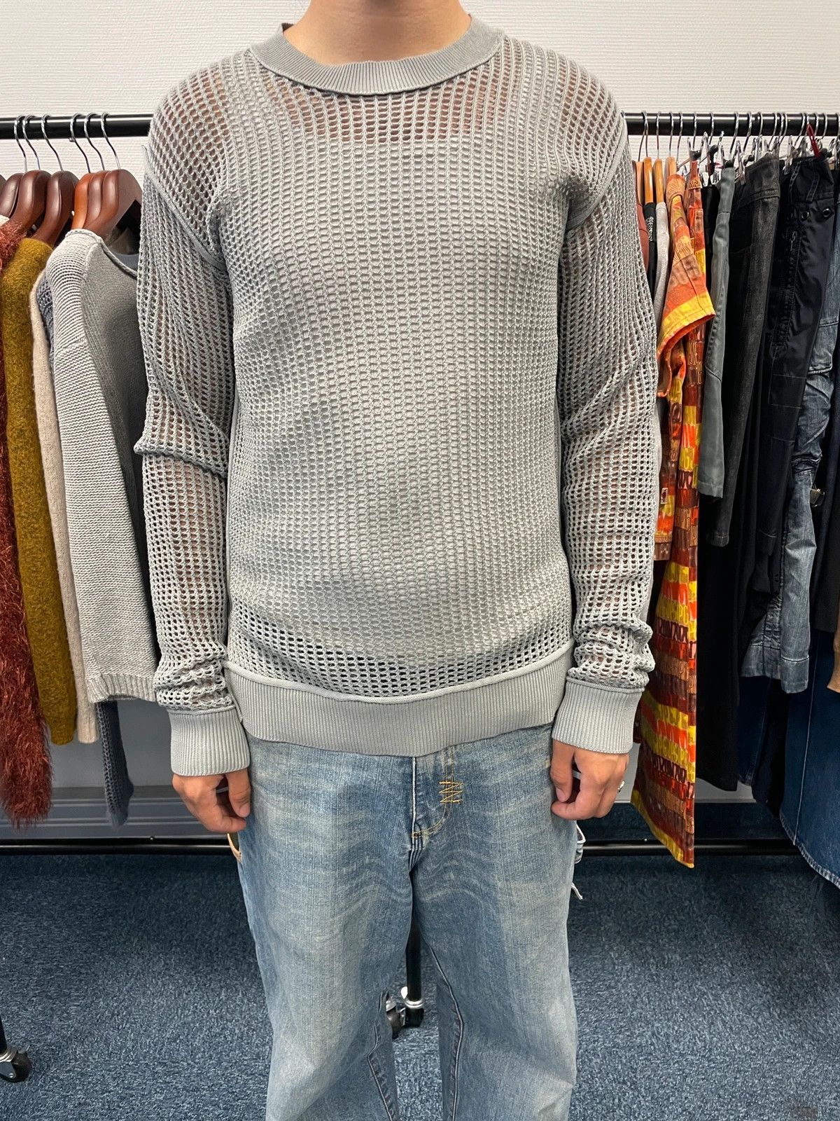 Dolce & Gabbana Dolce & Gabbana 00’s Grey Mesh Knit Sweater Size US M / EU 48-50 / 2 - 1 Thumbnail