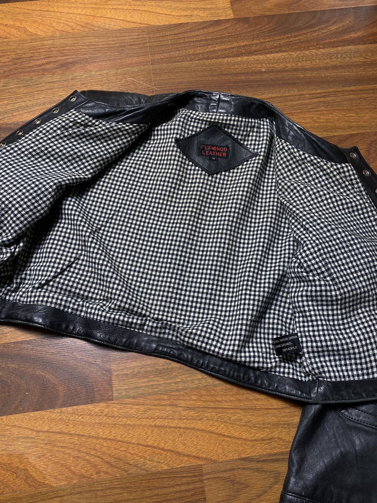 Leather Futuristic Vintage Japanese Style Flamingo Leather Jacket Size M / US 6-8 / IT 42-44 - 10 Thumbnail