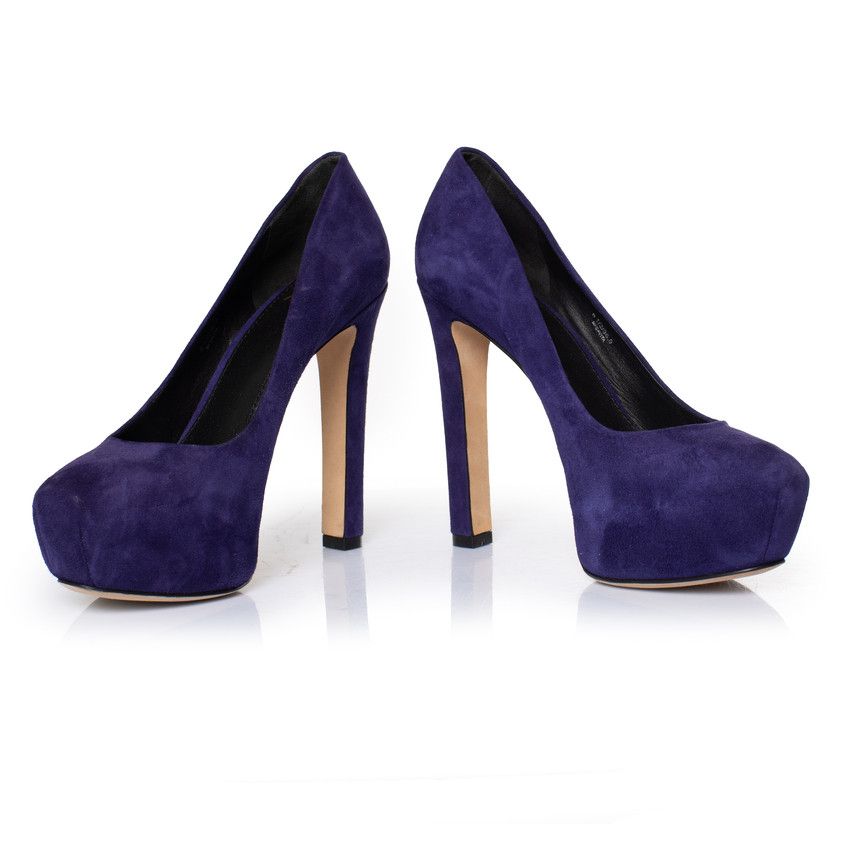 Brian Atwood Brian Atwood, purple suede pumps Size US 6.5 / IT 36.5 - 6 Thumbnail