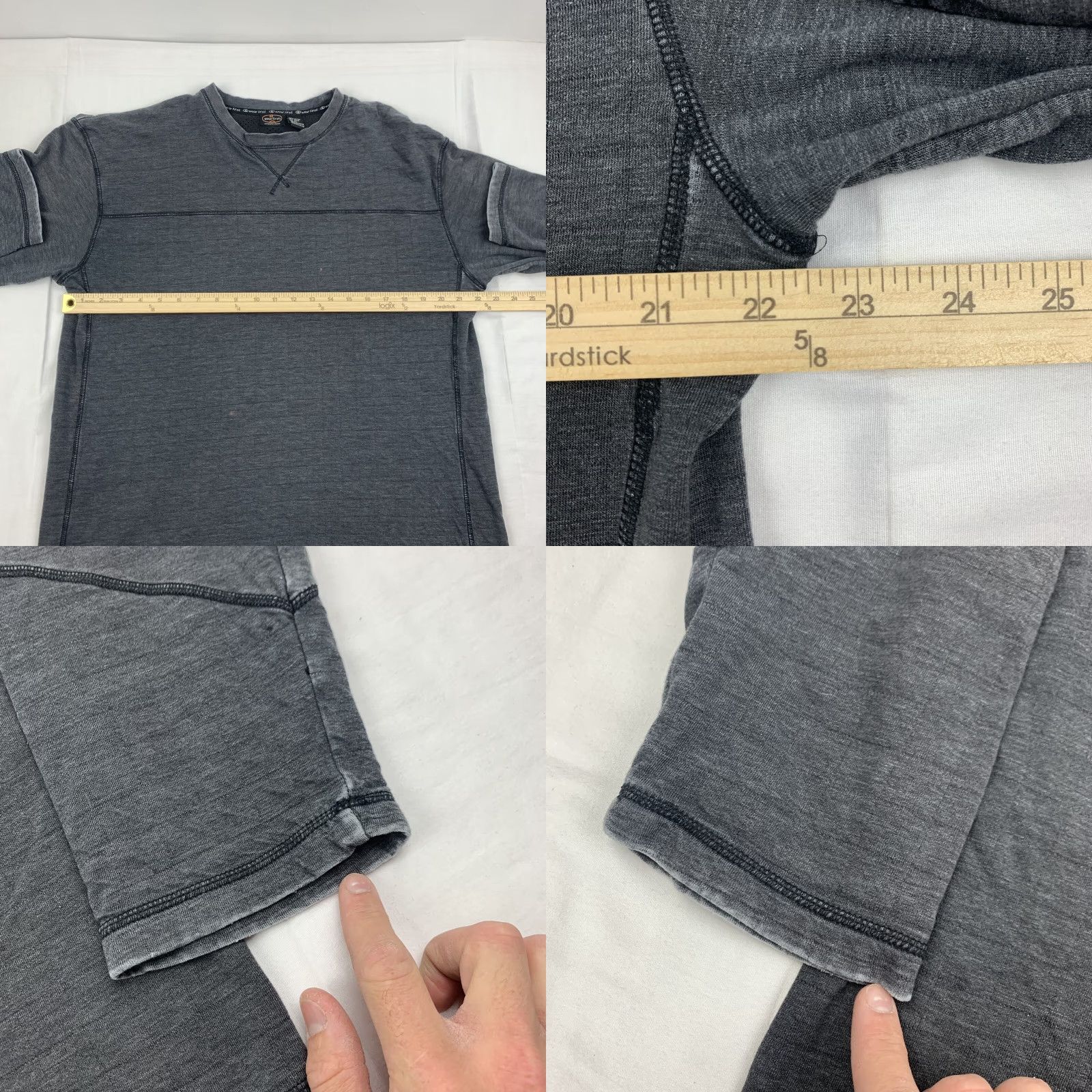 Vintage VINTAGE Wear First Long Sleeve Shirt Adult XL Gray Grunge 90s Y2K Streetwear Mens Shirt Size US XL / EU 56 / 4 - 8 Thumbnail
