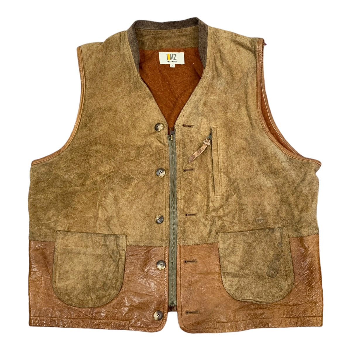 Designer × Genuine Leather VINTAGE INTERMEZO SUEDE LEATHER VEST JACKET Size US M / EU 48-50 / 2 - 1 Thumbnail