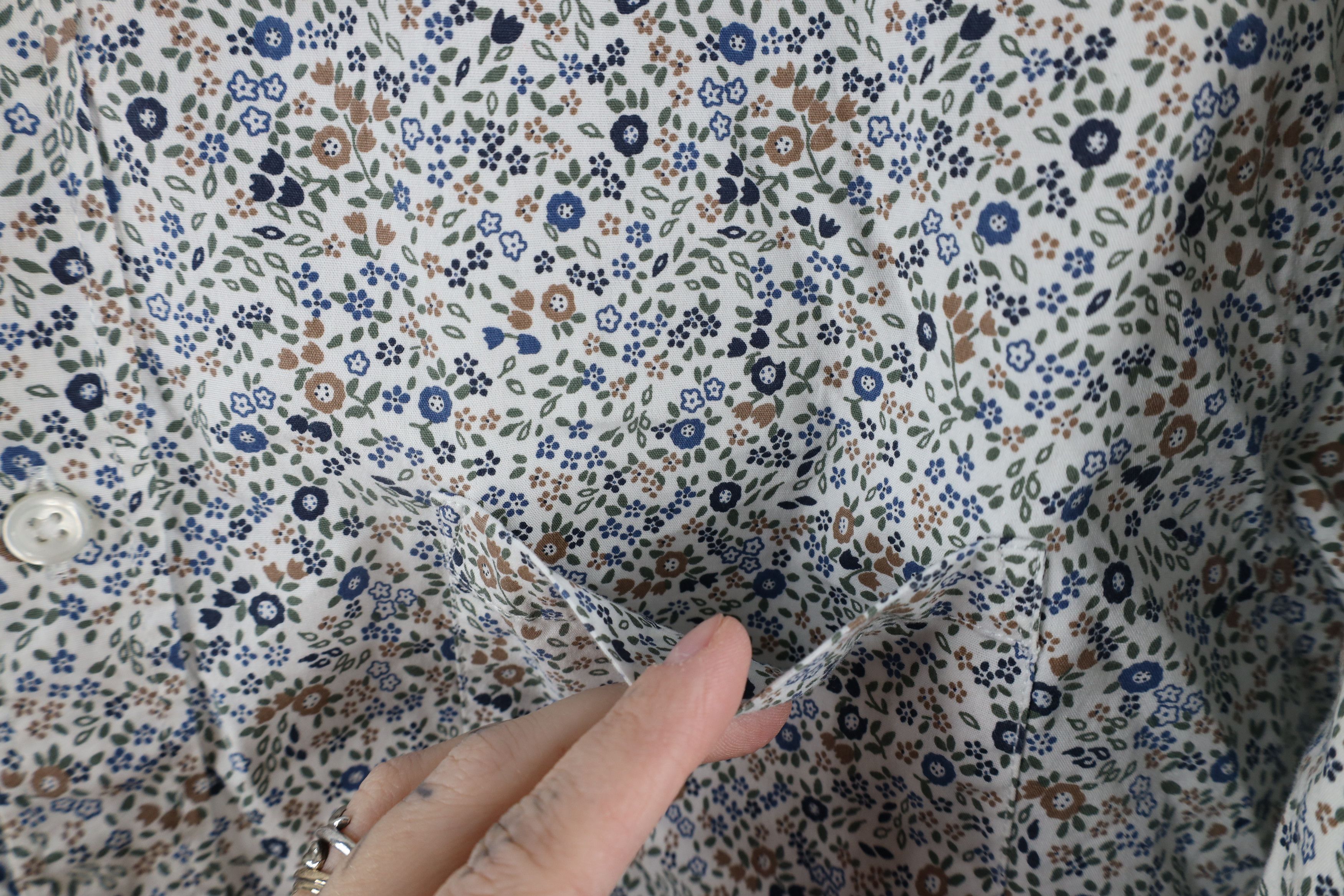 J.Crew × Vintage J Crew Flex Washed Flower Tapestry Button Down Shirt Size US L / EU 52-54 / 3 - 4 Thumbnail