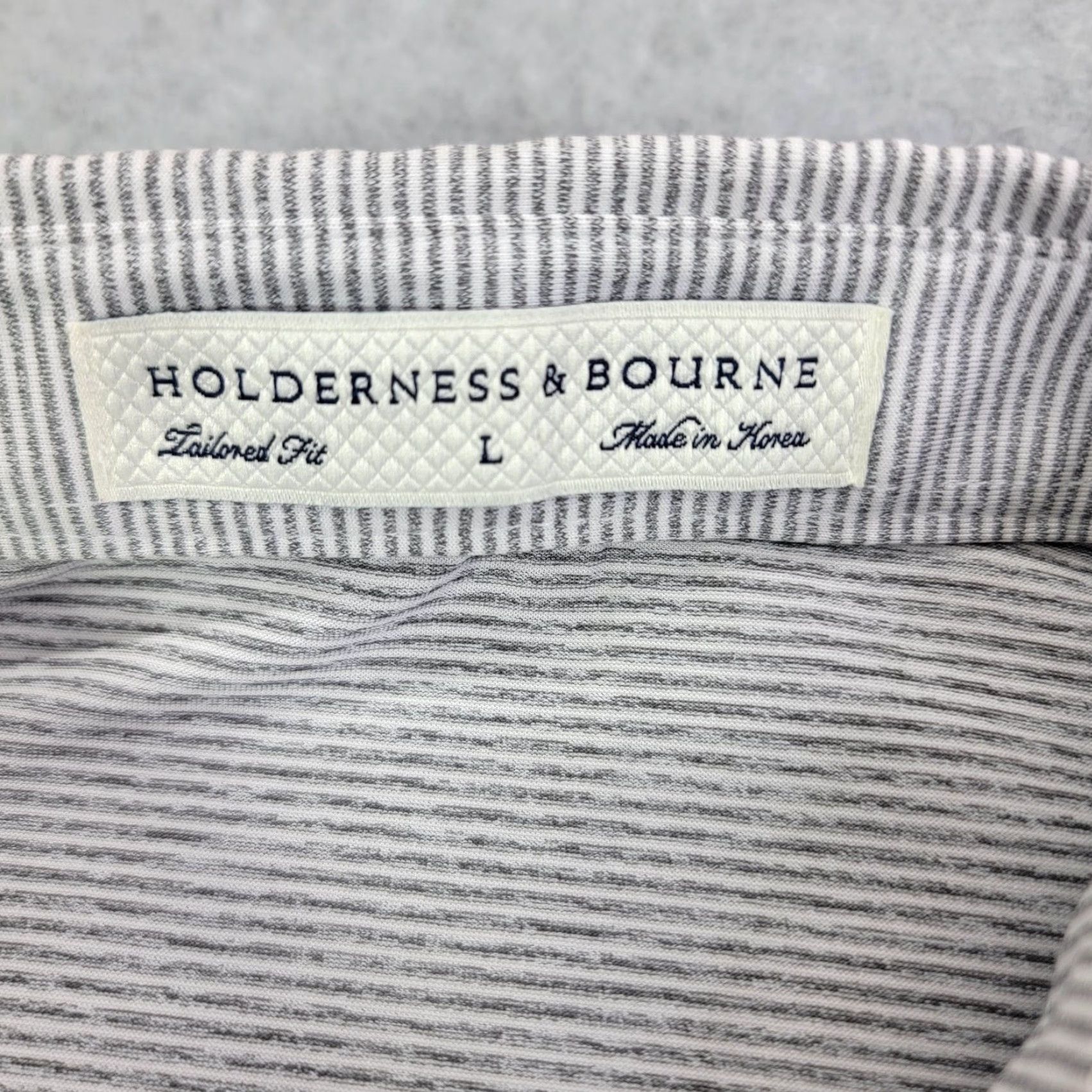 Vintage Holderness & Bourne Polo Shirt Mens Large Gray The Perkins Golf LP Platinum Cup Size US L / EU 52-54 / 3 - 2 Thumbnail
