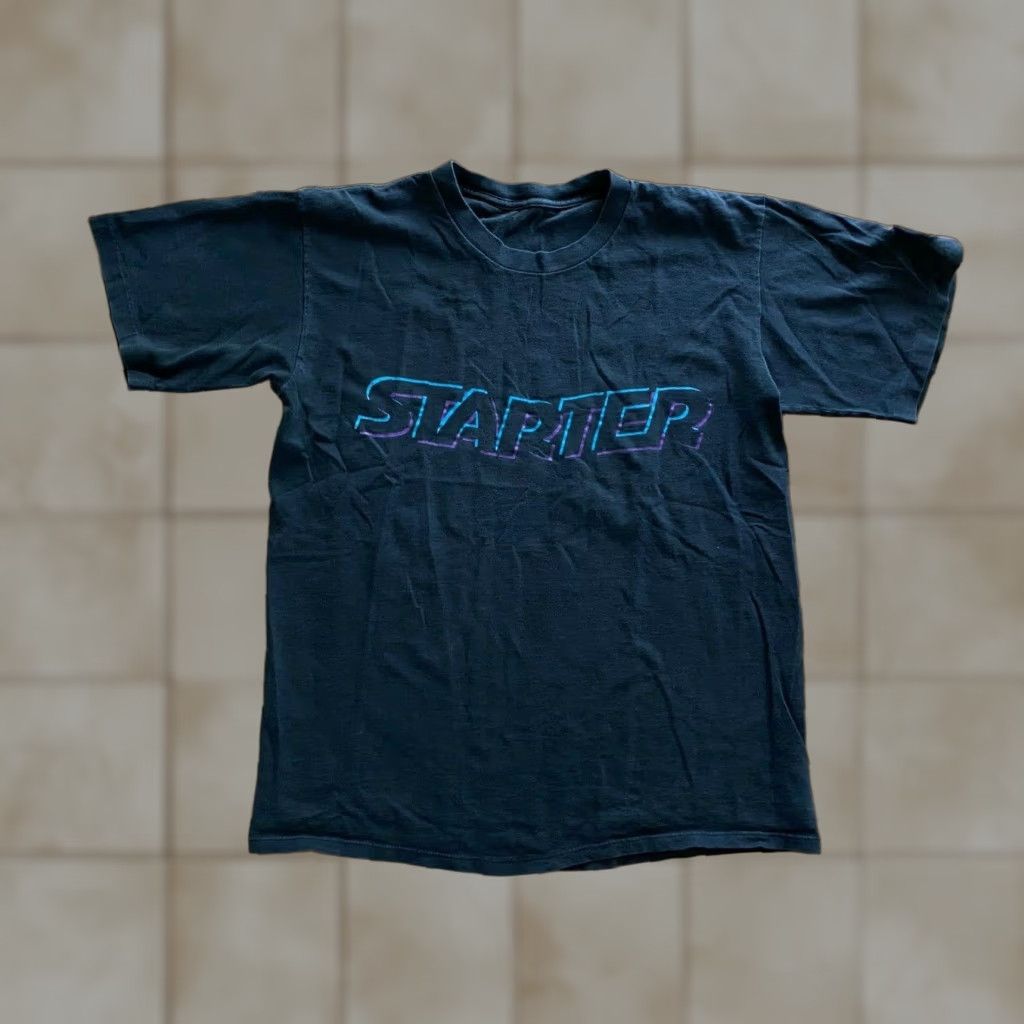 Starter VTG 90s Starter Neon All Over Print Spellout T-Shirt Sz M USA Made Single Stitch Shirt Mens Size US M / EU 48-50 / 2 - 1 Thumbnail