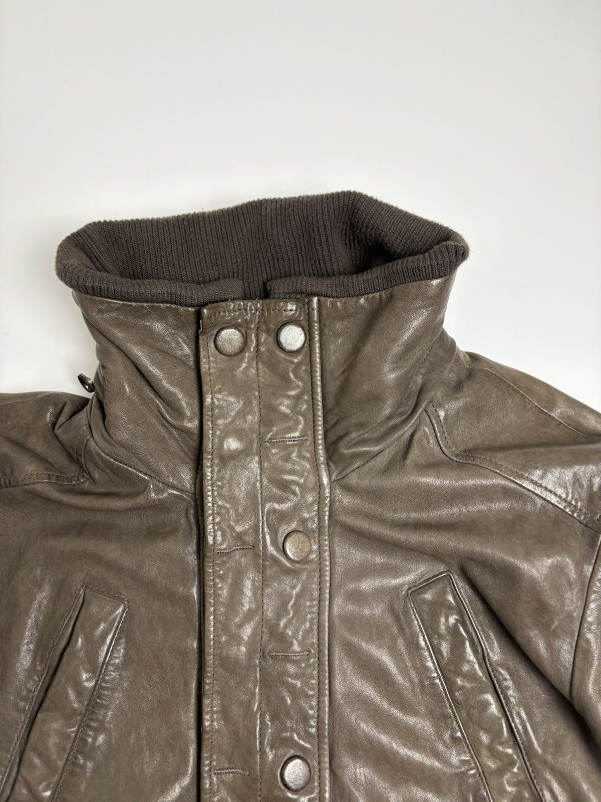 Dolce & Gabbana Dolce & Gabbana Vintage Leather Bomber Jacket Size US M / EU 48-50 / 2 - 2 Thumbnail