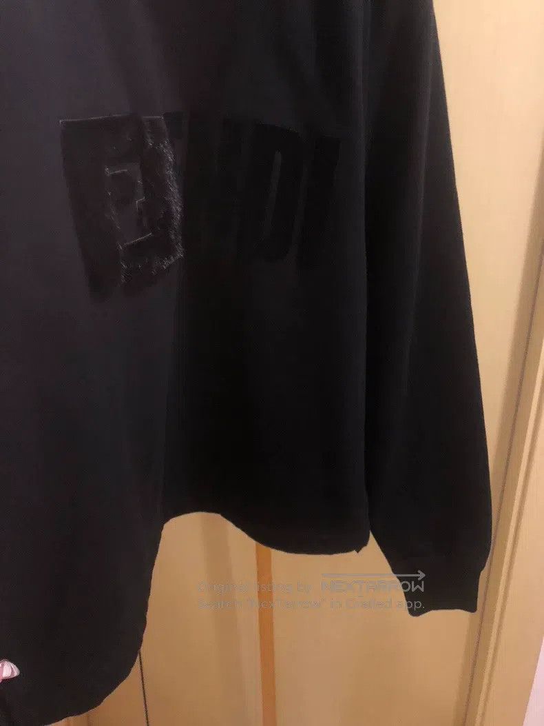 Fendi Fendi Black Mink Lettering Sweatshirt Size XS / US 0-2 / IT 36-38 - 6 Thumbnail