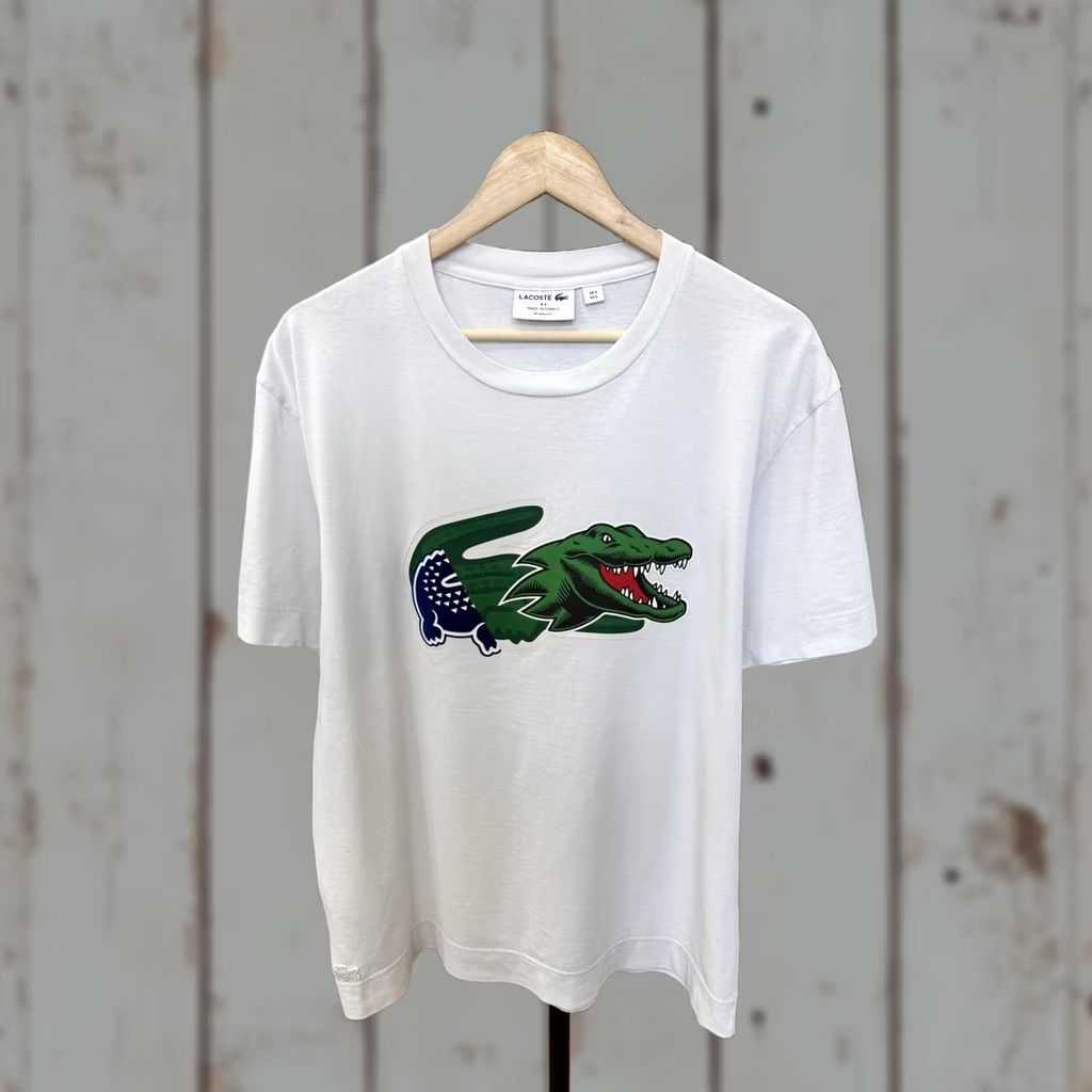 Lacoste Lacoste Relaxed Fit T-Shirt Made in France Rare White L Mens Shirt Size US L / EU 52-54 / 3 - 1 Thumbnail