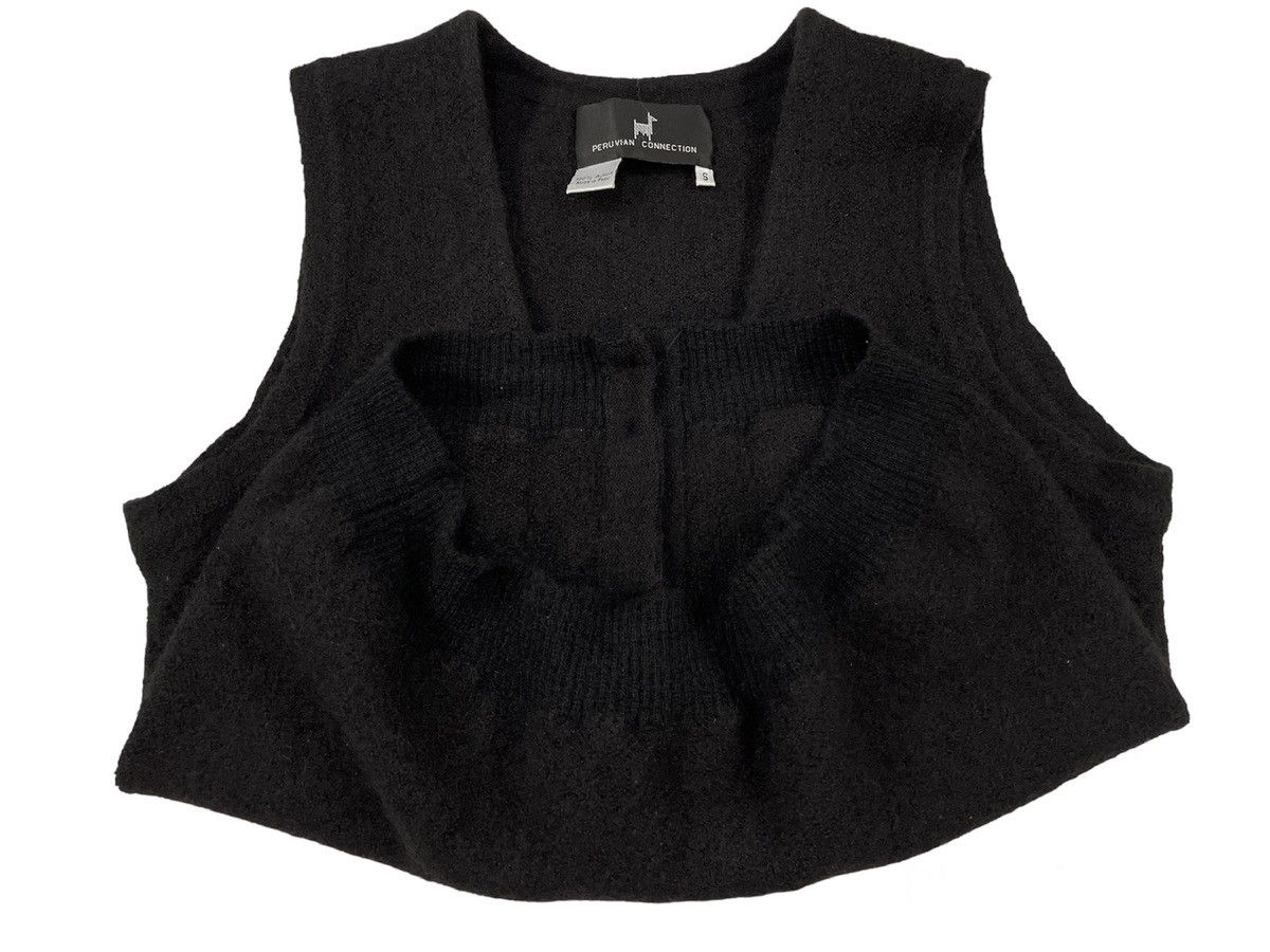 Iris von Arnim × Missoni × Vintage PERUVIAN CONNECTION Alpaca Hand Made Button Up Knit Vest Waistcoat Sweater SZ S Size S / US 4 / IT 40 - 10 Thumbnail