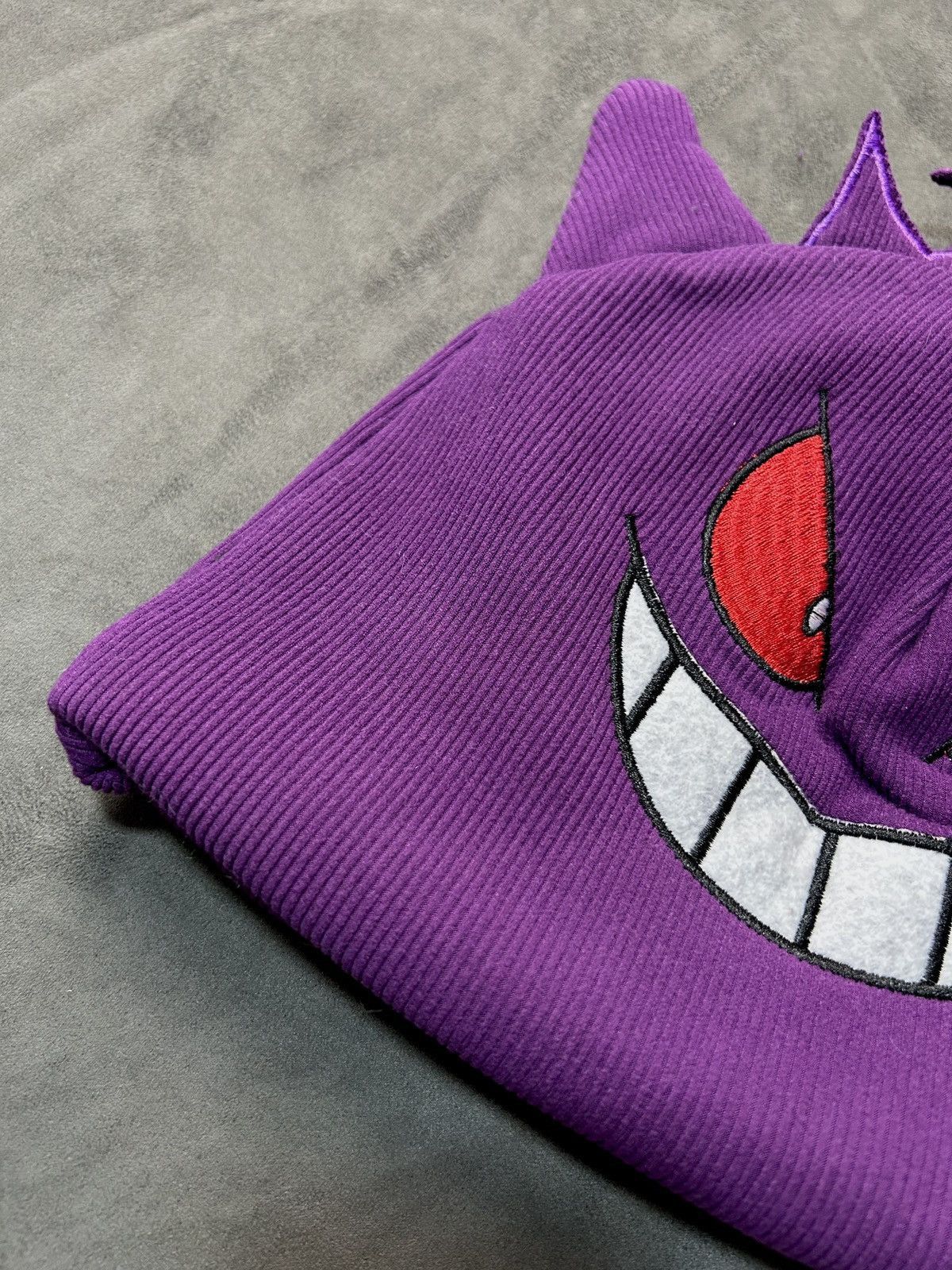 Japanese Brand Pokemon Gengar Big Face Beanie With Ears Purple Beanie OS Size ONE SIZE - 4 Thumbnail