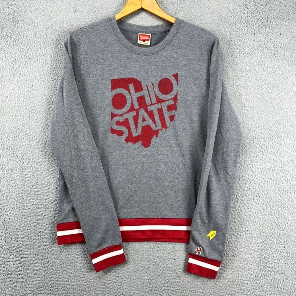Vintage Homage Ohio State Buckeyes Sweatshirt Mens Large Crew Neck Gray Red Pullover Logo Size US L / EU 52-54 / 3 - 4 Thumbnail