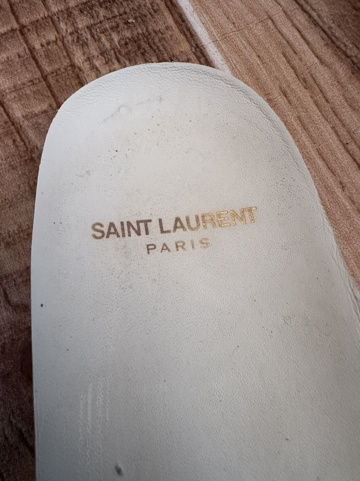 Yves Saint Laurent Saint Laurent Malibu White Leather Lace Up Lowtop Sneaks Size US 8.5 / EU 41-42 - 21 Thumbnail