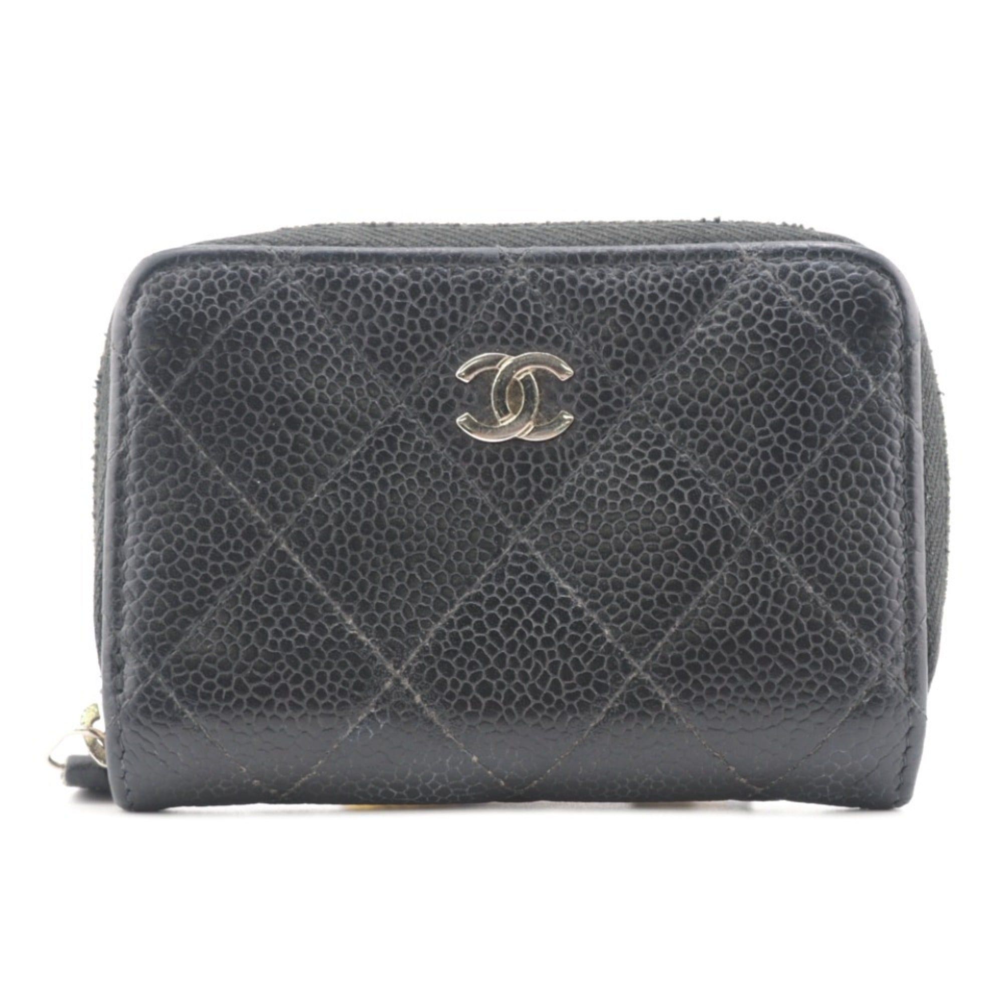 image of Chanel Matelasse Coco Mark Coin Case Black Ladies, Women's
