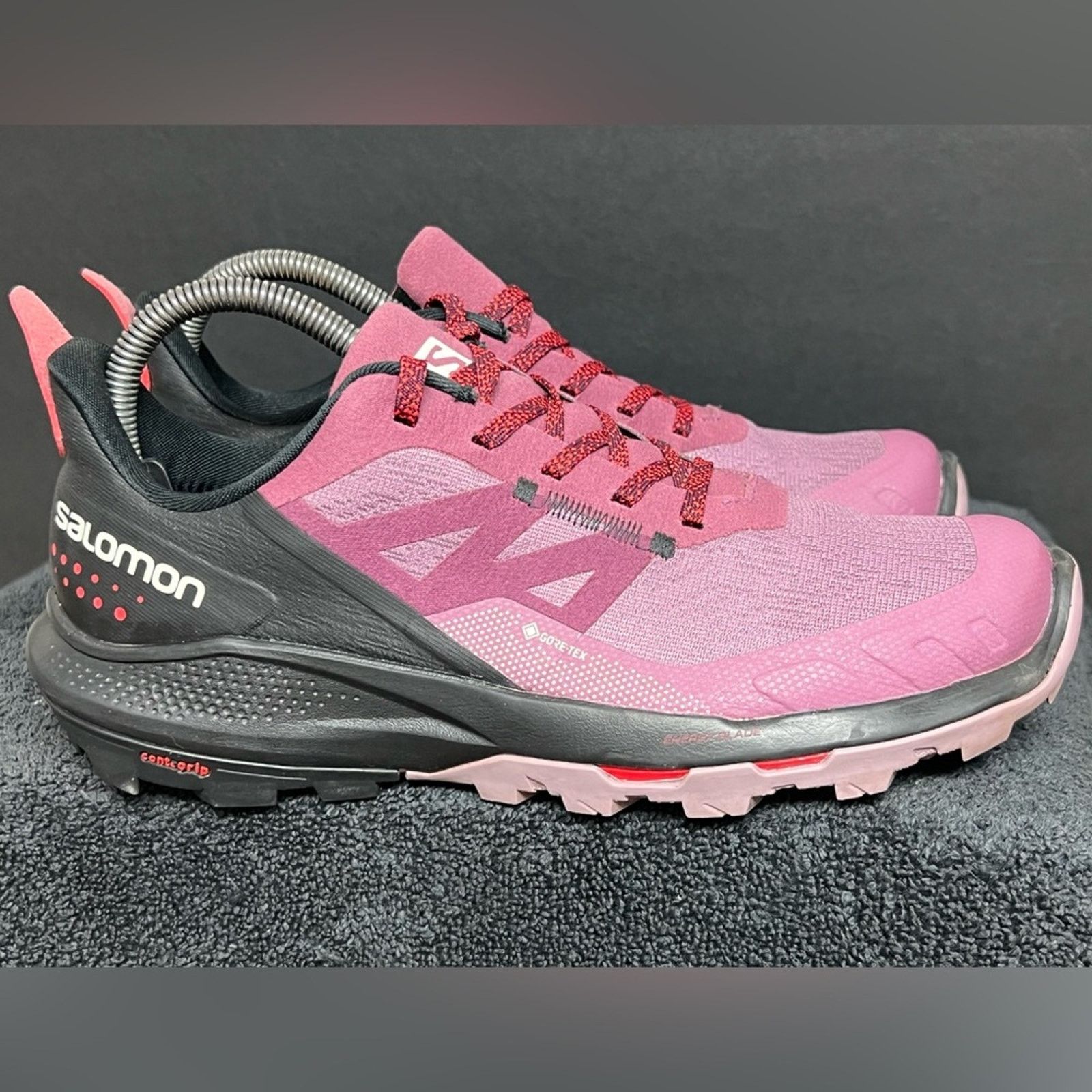 Salomon Salomon Outpulse GTX Trail Running Purple Black Outdoor Shoe Size US 7 / IT 37 - 2 Thumbnail