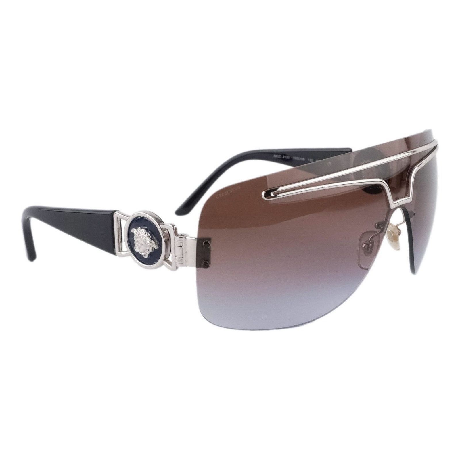 Versace Versace Medusa Logo Rimless Gradient Shiled Mask Sunglasses Size ONE SIZE - 1 Thumbnail