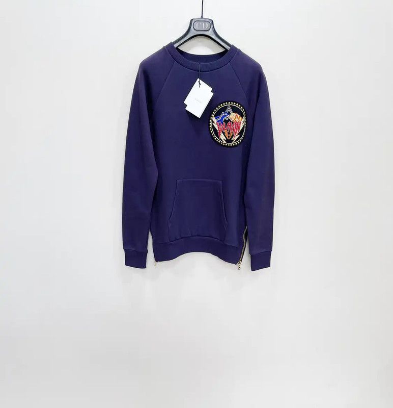Balmain Balmain Men's Long Sleeve Embroidered Sweatshirt 0089 Size US S / EU 44-46 / 1 - 1 Thumbnail