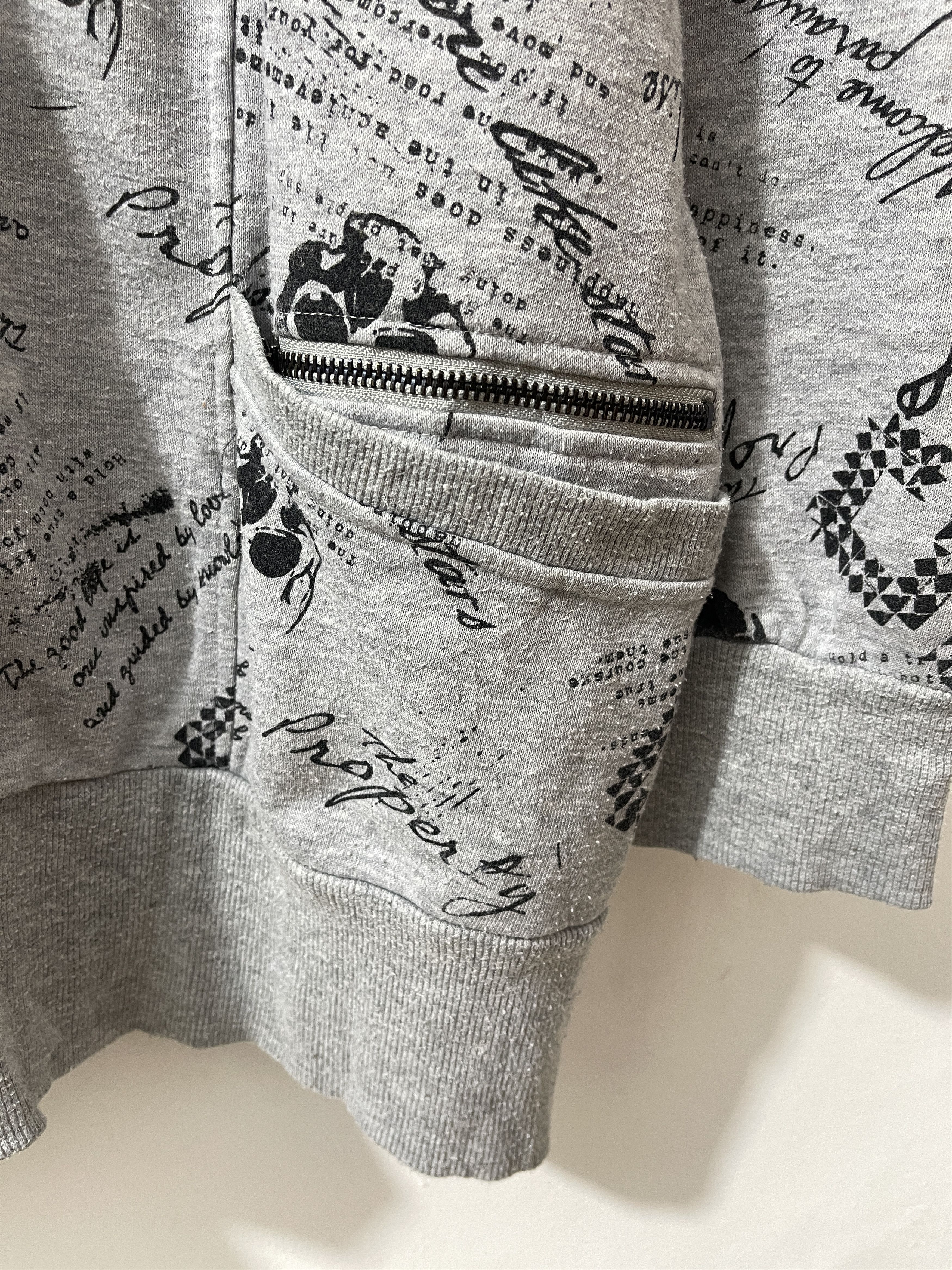 Japanese Brand 2000s Ecrire Japan Archive Punk Fur Vkei Poem Hoodie Size US L / EU 52-54 / 3 - 8 Thumbnail