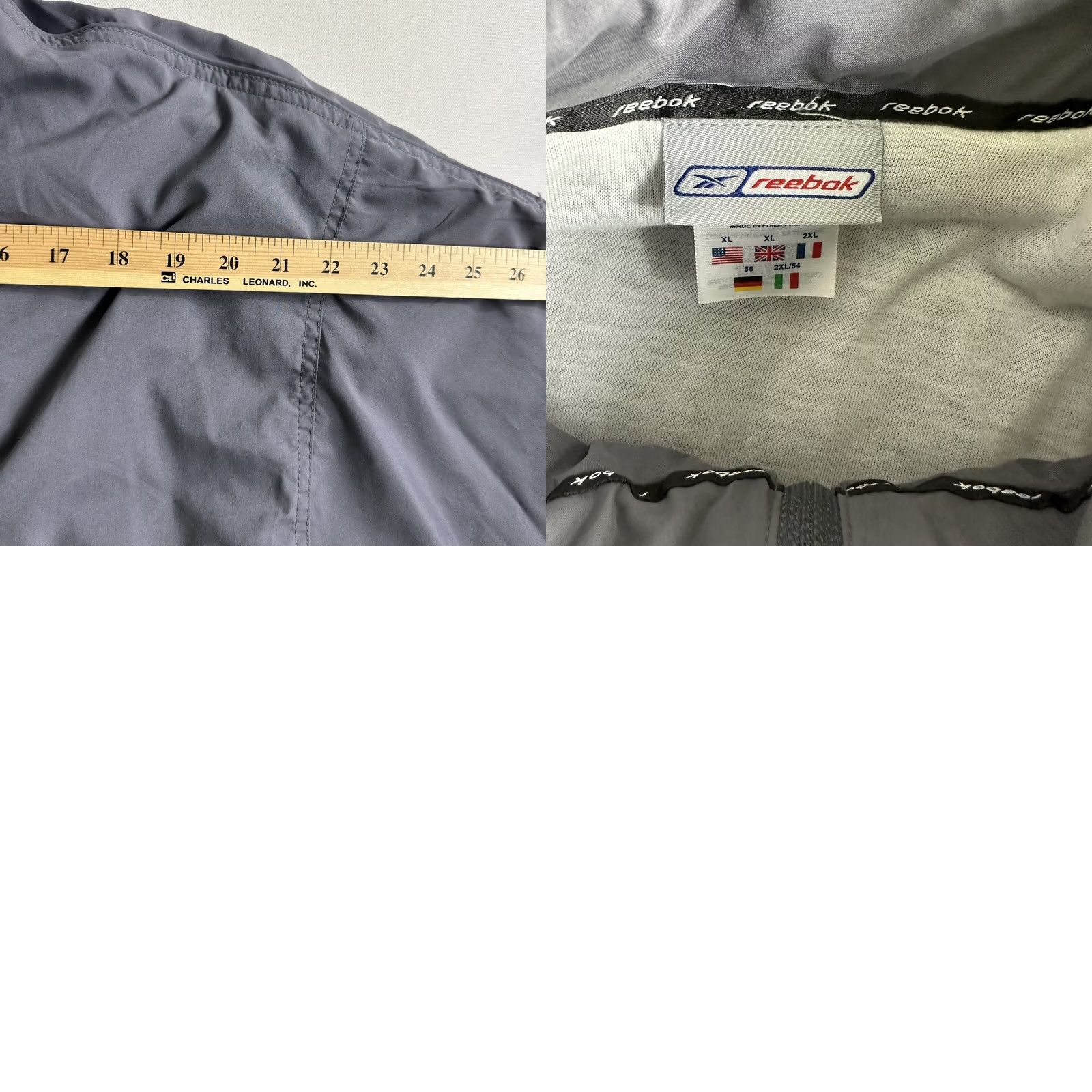 Reebok VINTAGE Reebok Track Jacket Mens XL Gray Full Zip Lined Warm Up Active 90s Jacket Connection Size US XL / EU 56 / 4 - 8 Thumbnail