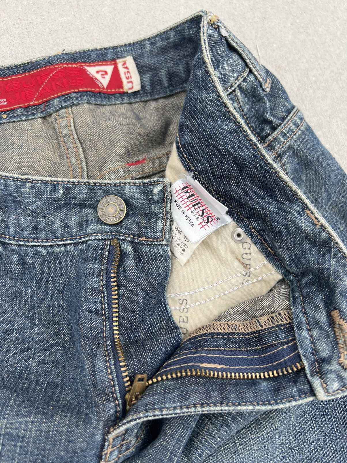 Guess 90’s 2000’s Y2K VTG Vintage Guess USA Blue Denim Mini Skirt Size 25" / US 0 / IT 36 - 6 Thumbnail