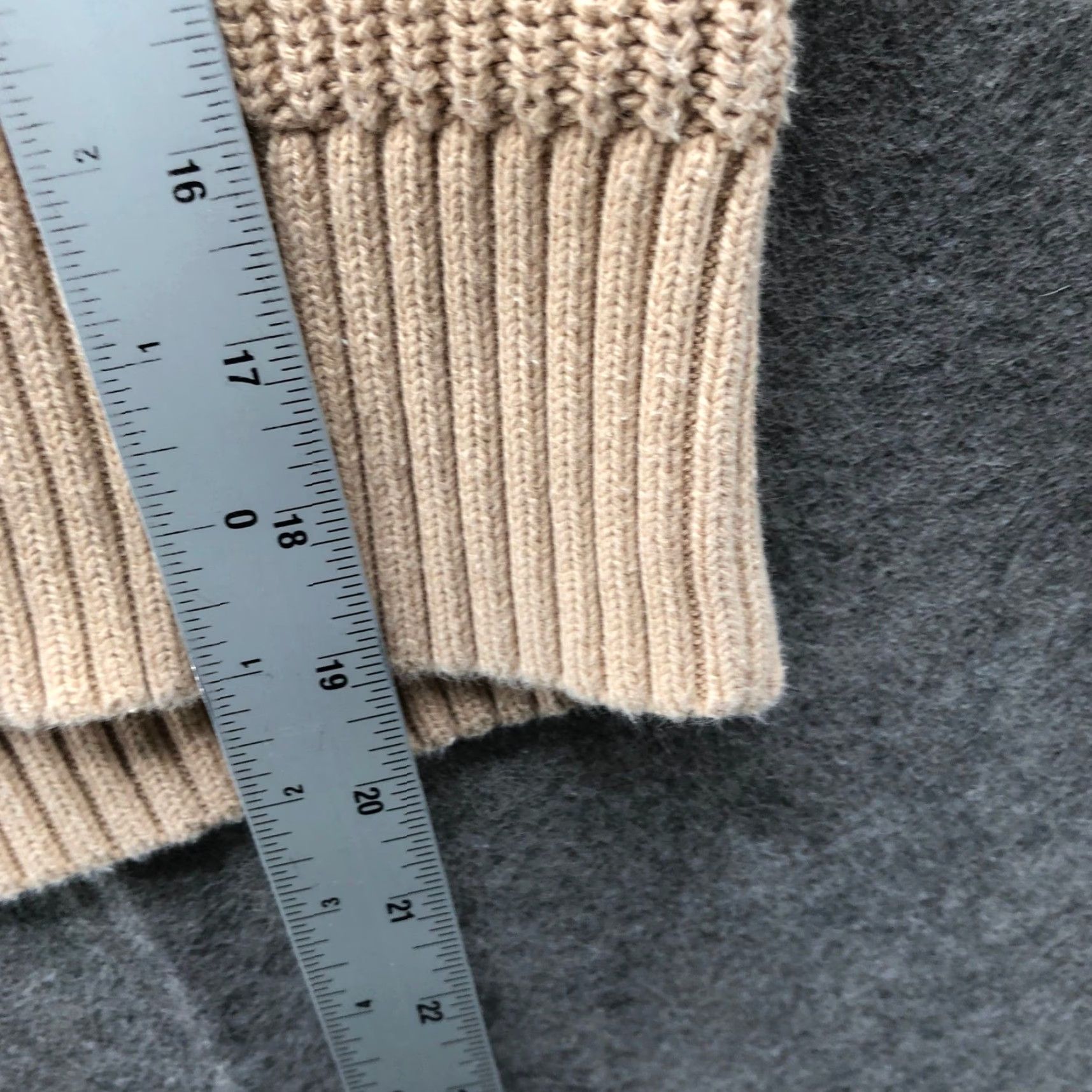 J.Crew J. Crew Polo Sweater Womens S Tan Collared Shaker Stitch Split Neck Cropped Pullover Knit Size S / US 4 / IT 40 - 8 Thumbnail
