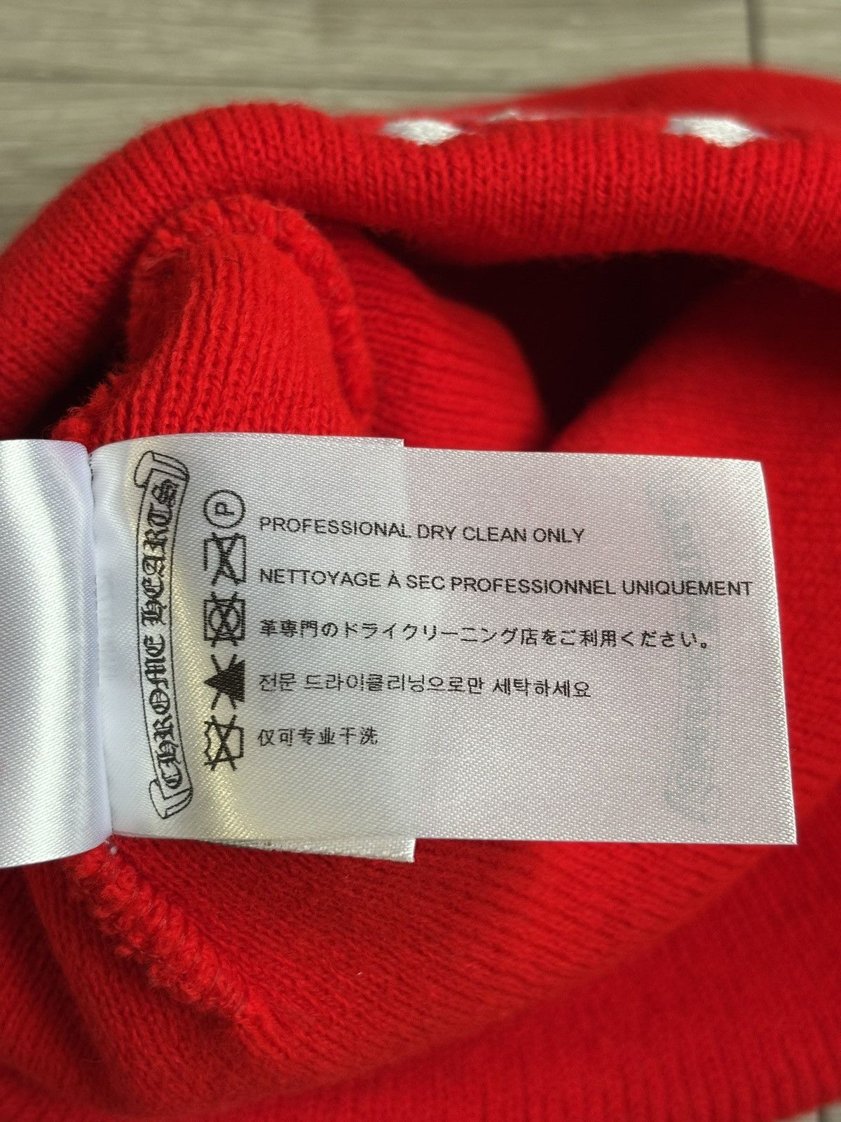 Chrome Hearts Chrome Hearts Red Triple Cross Cemetery Beanie Size ONE SIZE - 7 Thumbnail