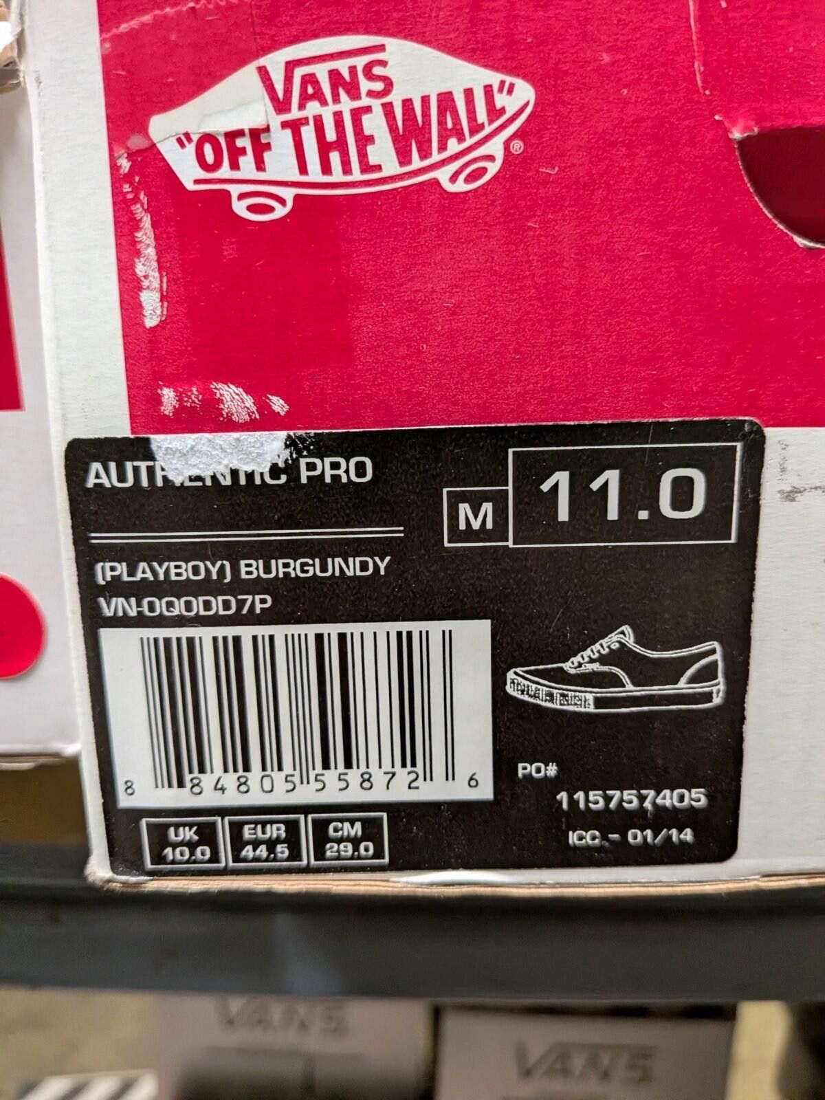 Vans 2014 VANS x Supreme Playboy Authentic Pro Burgundy Size US 11 / EU 44 - 7 Thumbnail