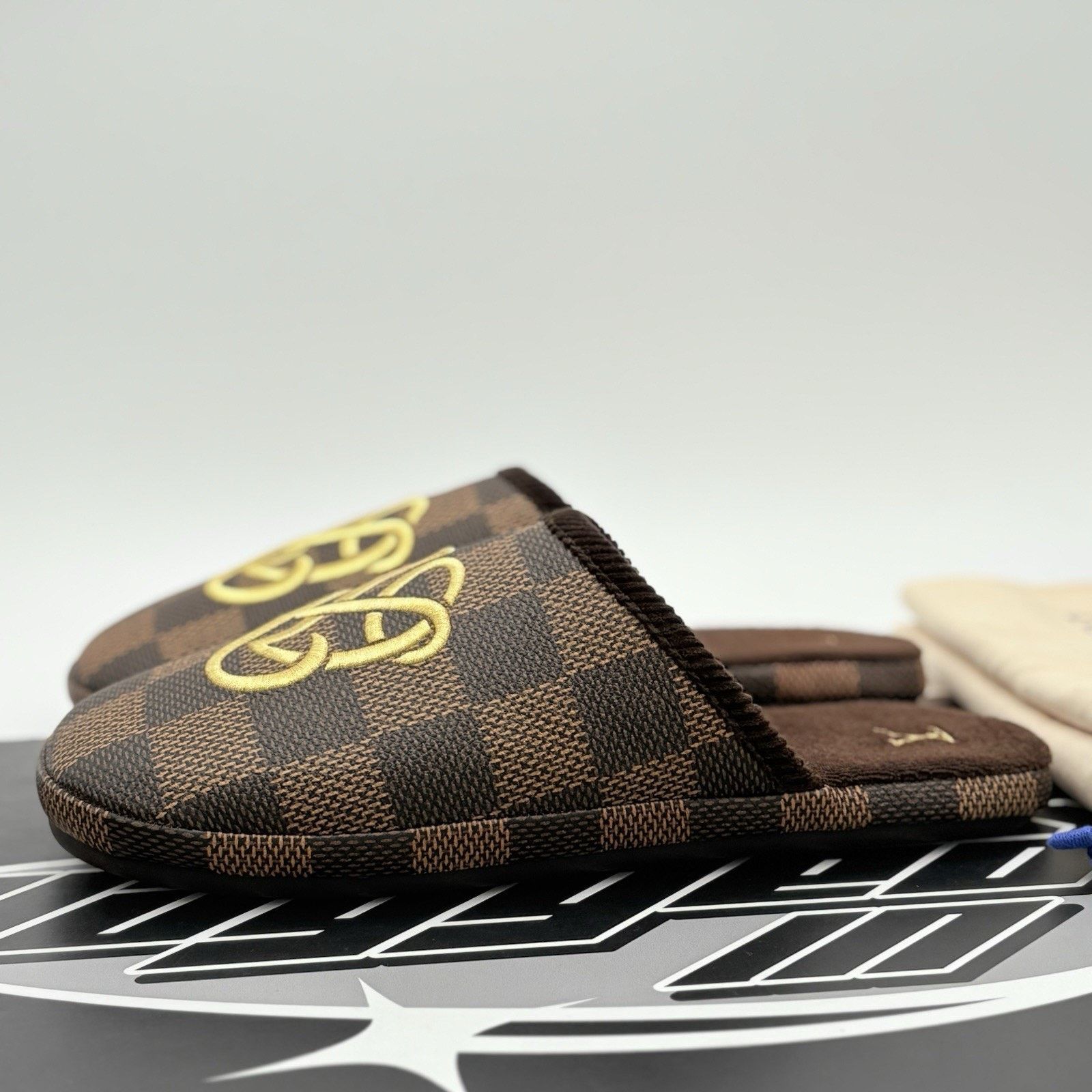 Louis Vuitton Louis Vuitton Palace Slipper Damier Pop ' Ebene ' | NEW! Size US 12 / EU 45 - 1 Thumbnail