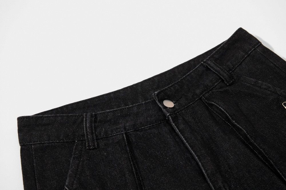 Jean Men's multi-pocket workwear ripped washed jeans Size US 32 / EU 48 - 3 Thumbnail