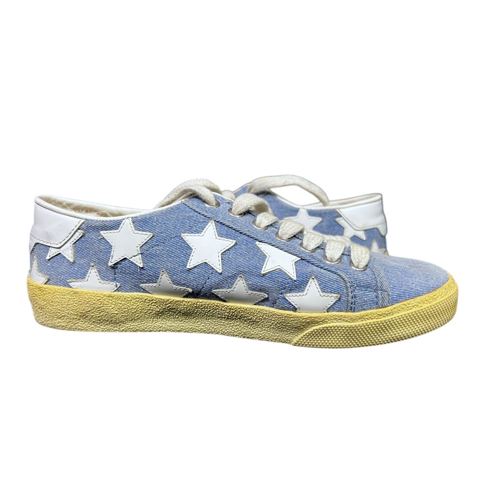 Saint Laurent Paris Saint Laurent EU 37 US 7 Denim Star Court Classic Sneakers Size US 7 / IT 37 - 5 Thumbnail