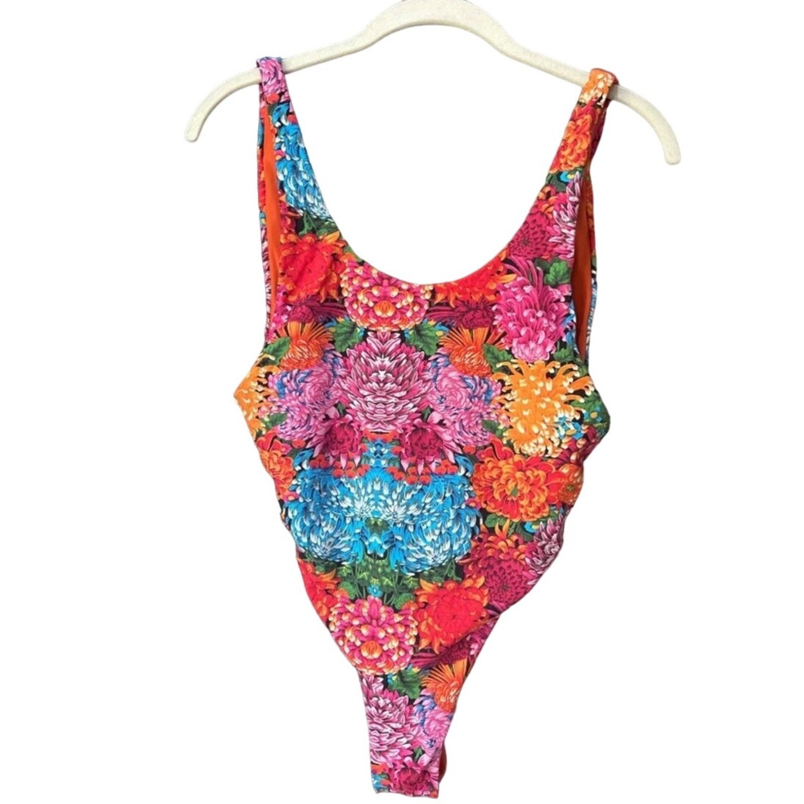 Free People New Reina Olga Funky Print One-Piece Swimsuit $190 Sz L Size L / US 10 / IT 46 - 4 Thumbnail