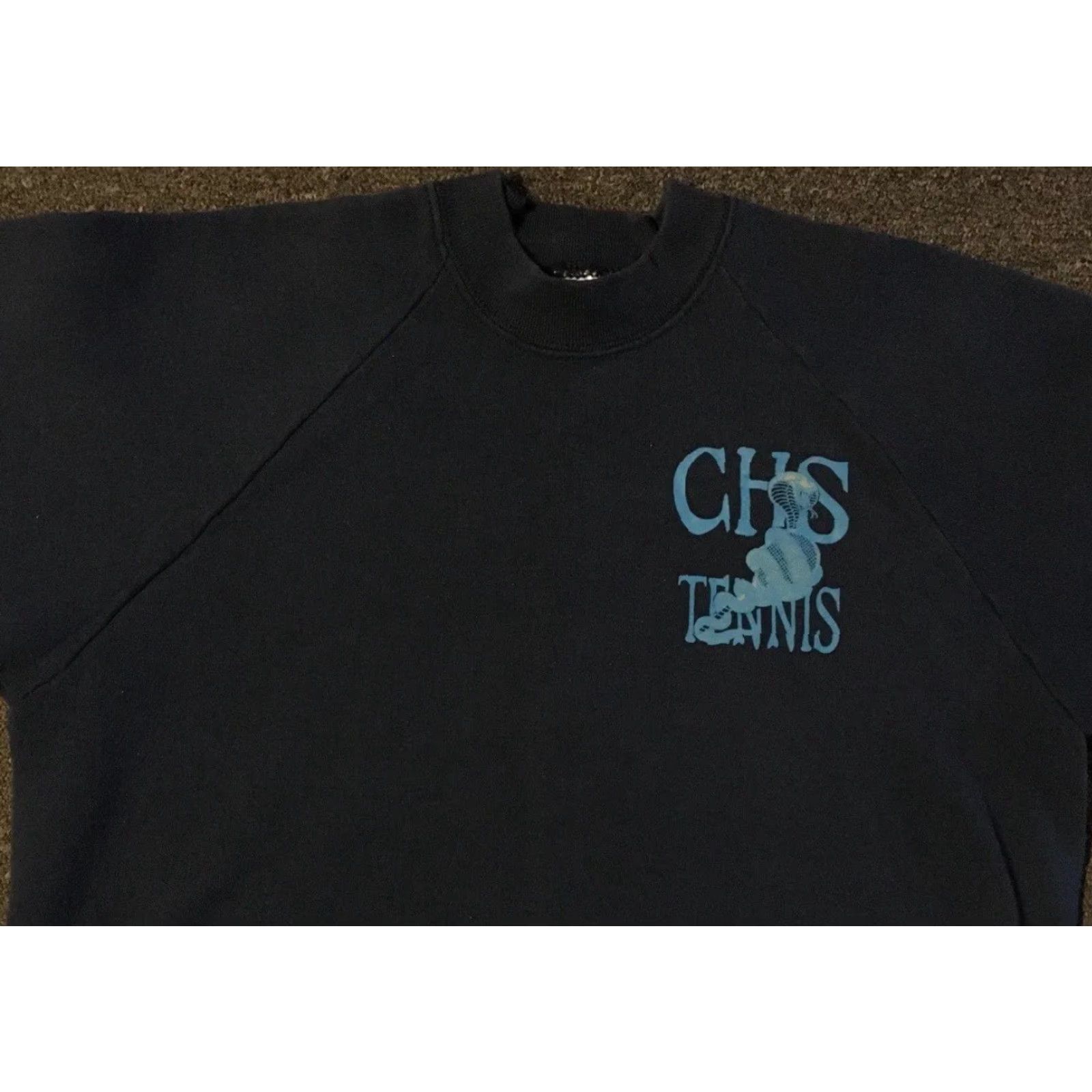 Vintage Vtg 90s Cactus Cobras Tennis Faded Sweatshirt Hoodie M Blue USA School Track PE Grunge 80s Mens Size US M / EU 48-50 / 2 - 6 Thumbnail
