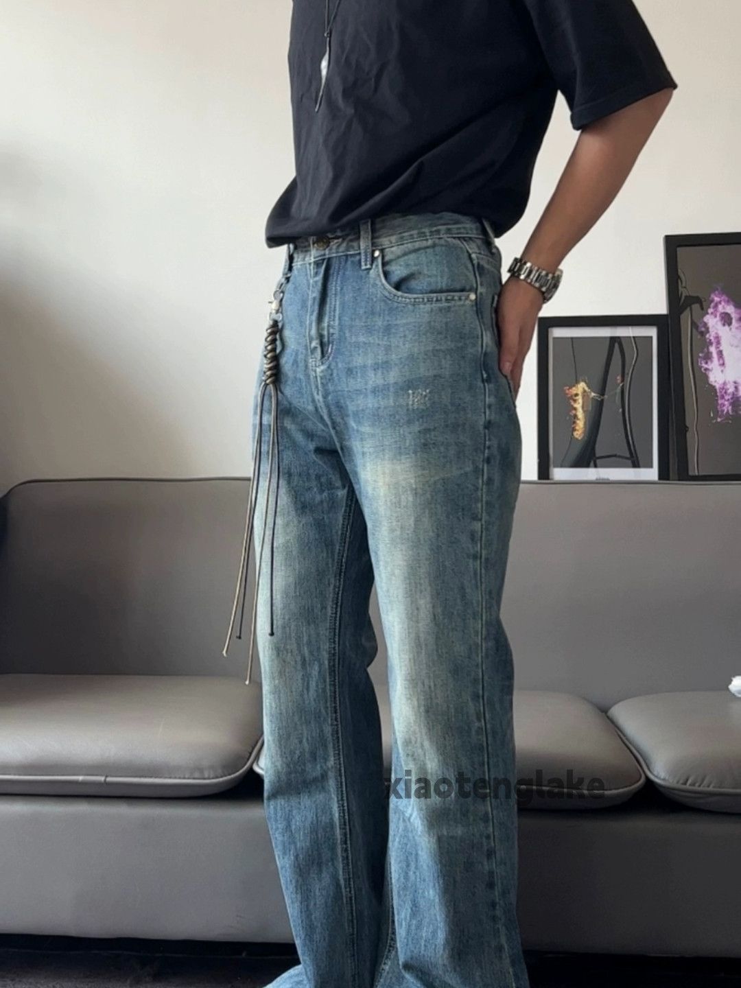 Jean × Vintage washed faded cleanfit yuppie bootcut grunge jeans Size US 34 / EU 50 - 4 Thumbnail
