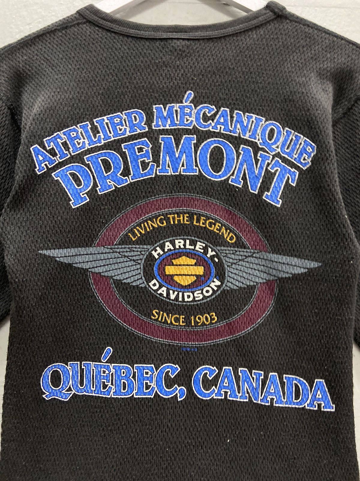 Harley Davidson VINTAGE HARLEY DAVIDSON 80’s CANADA WAFFLE FLAME LONG SLEEVE Size M / US 6-8 / IT 42-44 - 8 Thumbnail