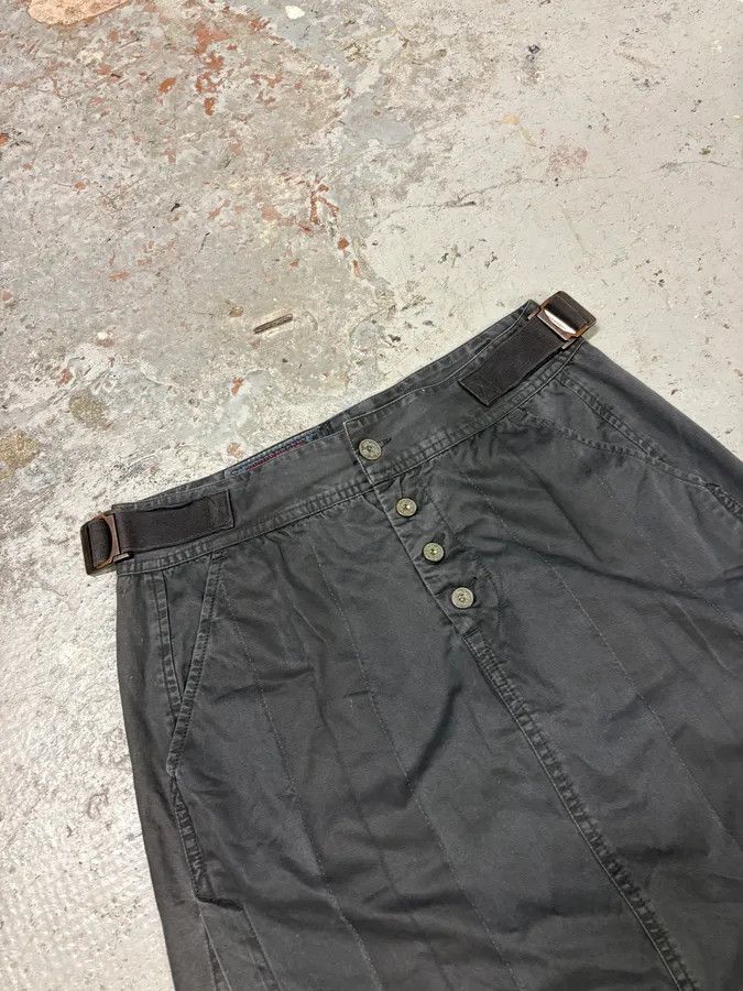 Designer × Marithe + Francois Girbaud × Vintage 2000s Marithé + François Girbaud Olive Green Strapped Waist Skirt Size 25" / US 0 / IT 36 - 3 Thumbnail