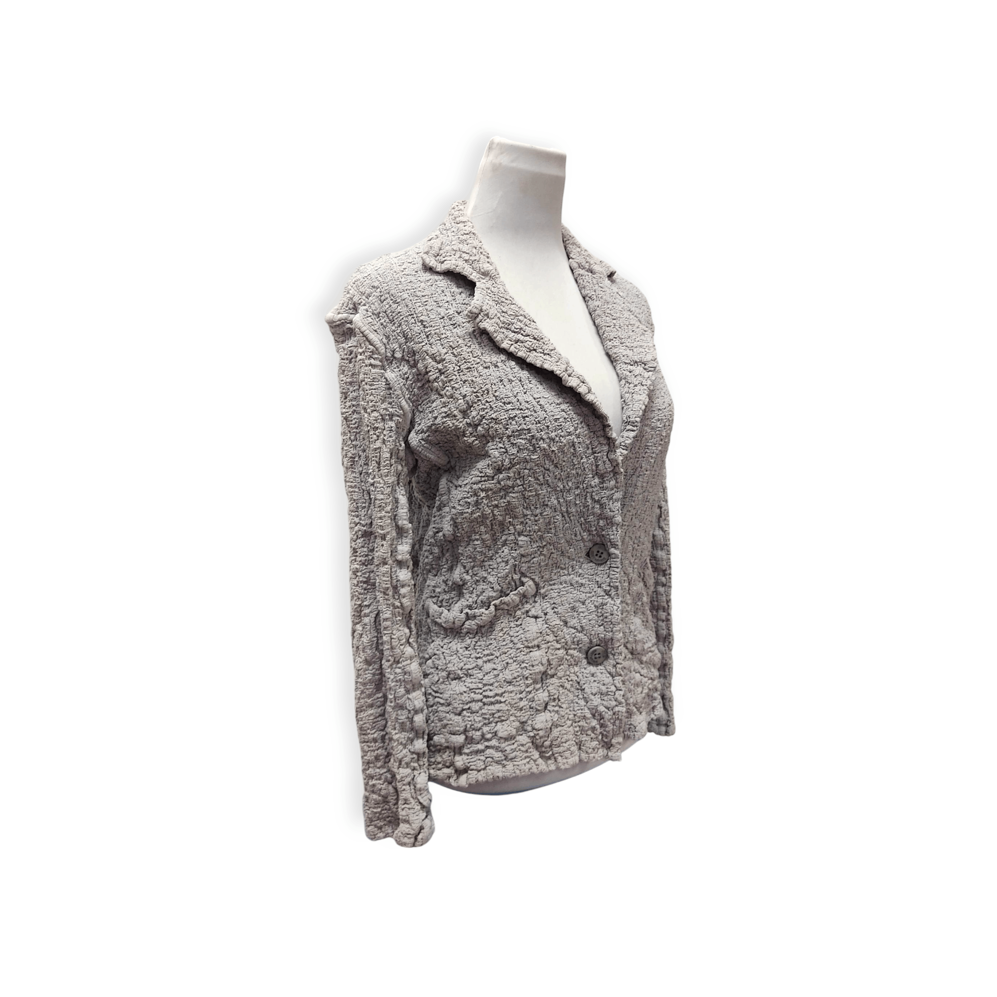 Issey Miyake × Pleats Please Issey Miyake ISSEY MIYAKE Me Cauliflower Pleated Stretch Cardigan Blazer Size S / US 4 / IT 40 - 3 Thumbnail