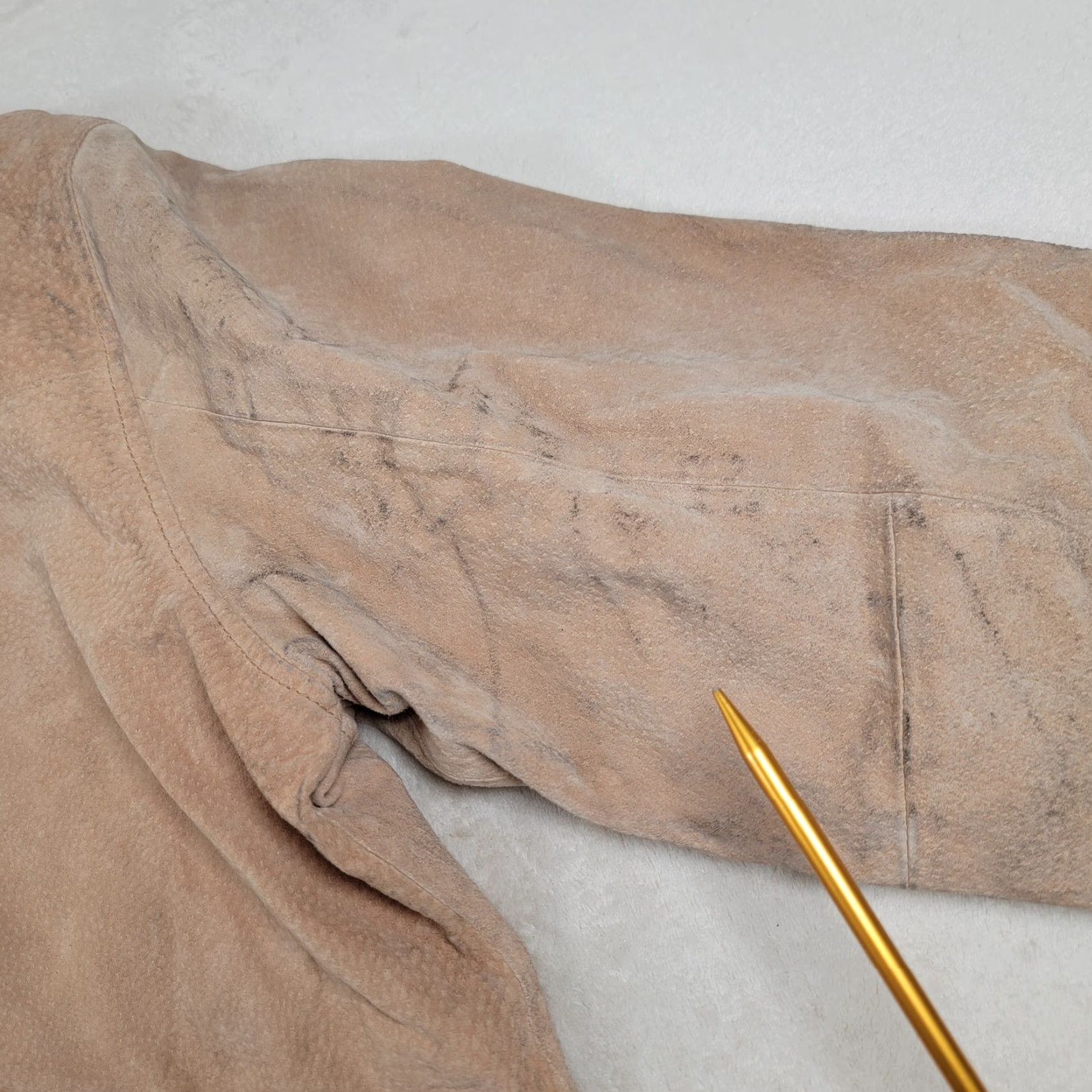Camel VINTAGE Chadwick’s Coat Women's M Camel Brown Leather Short Button Jacket Size M / US 6-8 / IT 42-44 - 5 Thumbnail