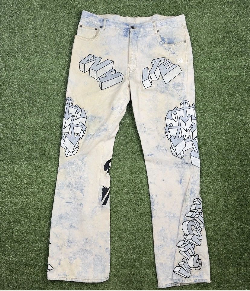 Off White Ev Bravado Rare Unreleased Denim Jeans 36x35
