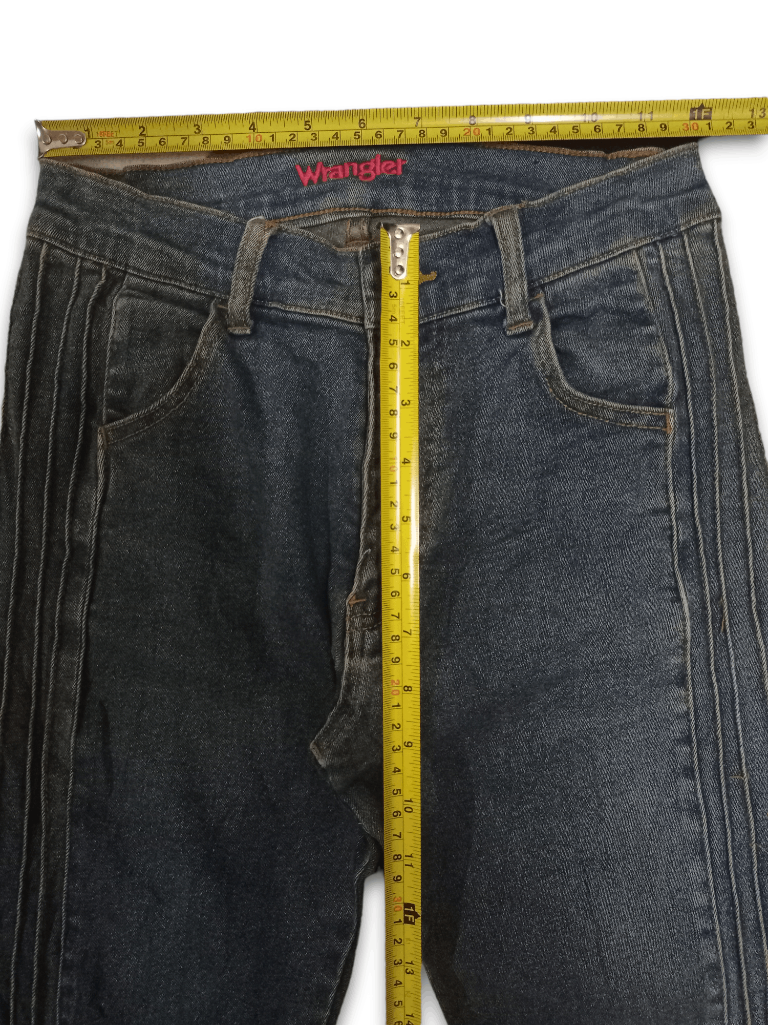 Wrangler Vintage Wrangler Bell Bottoms Mud Wash Flare Jeans Size 24" / US 00 / IT 34 - 6 Thumbnail