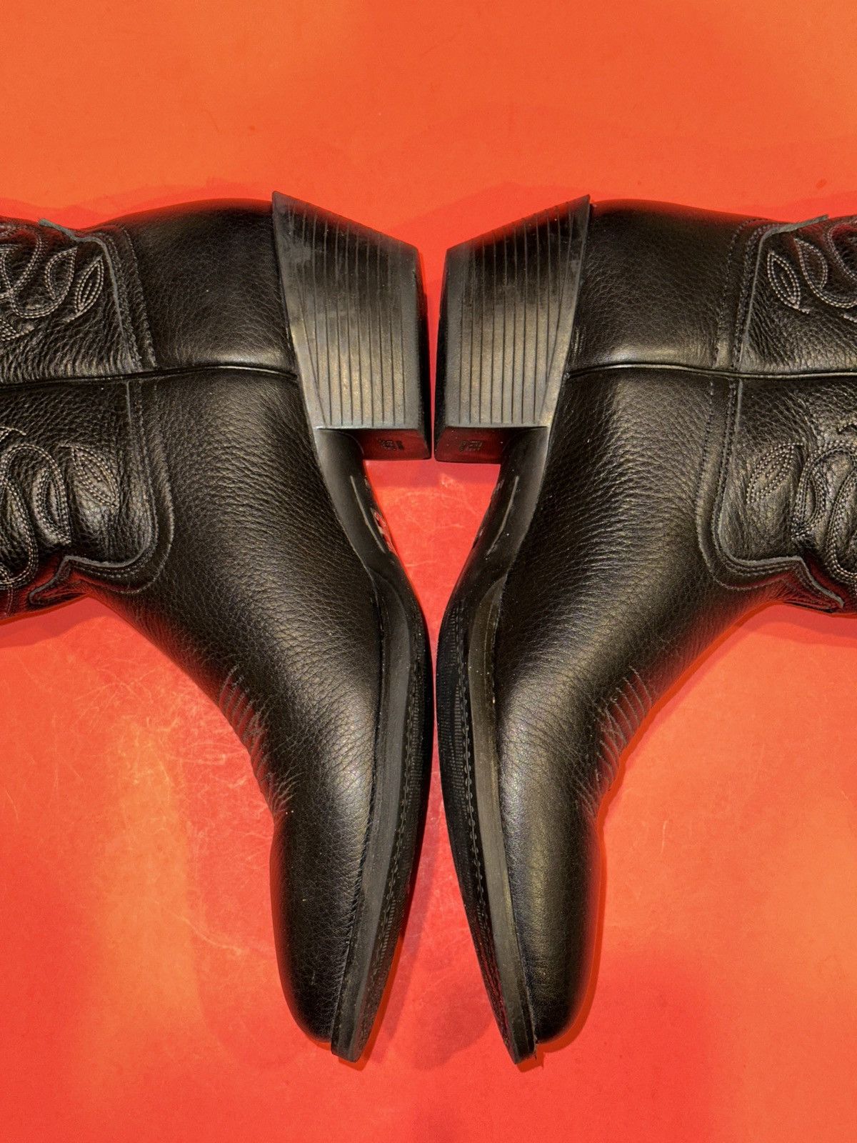 Ariat Ariat Heritage Western Deertan Blk Leather Cowboy Boots 10C Size US 10 / IT 40 - 4 Thumbnail