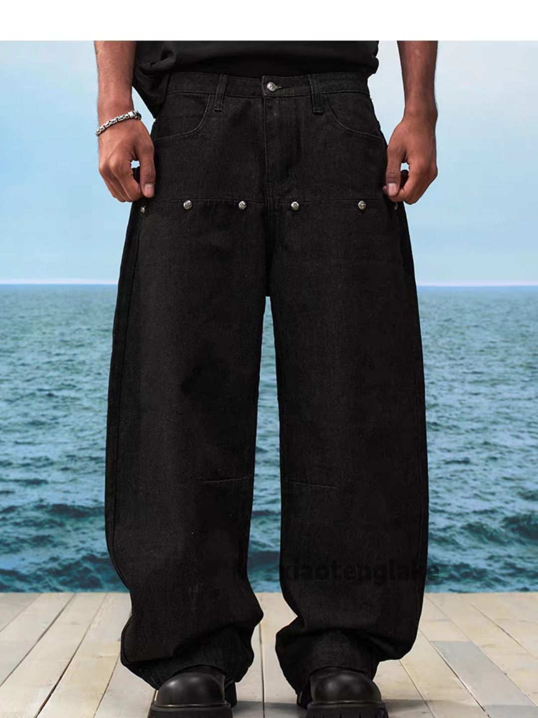 Designer Unisex outdoor utility loose baggy skate hiphop pants Size US 36 / EU 52 - 3 Thumbnail