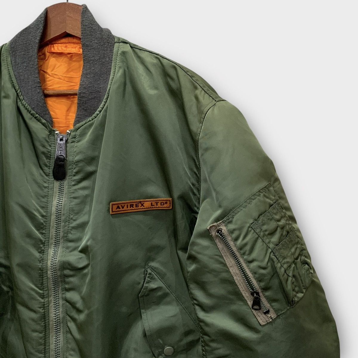 Avirex VINTAGE 90s USAF MA 1 FLIGHT BOMBER JACKET REVERSIBLE Size US L / EU 52-54 / 3 - 10 Thumbnail