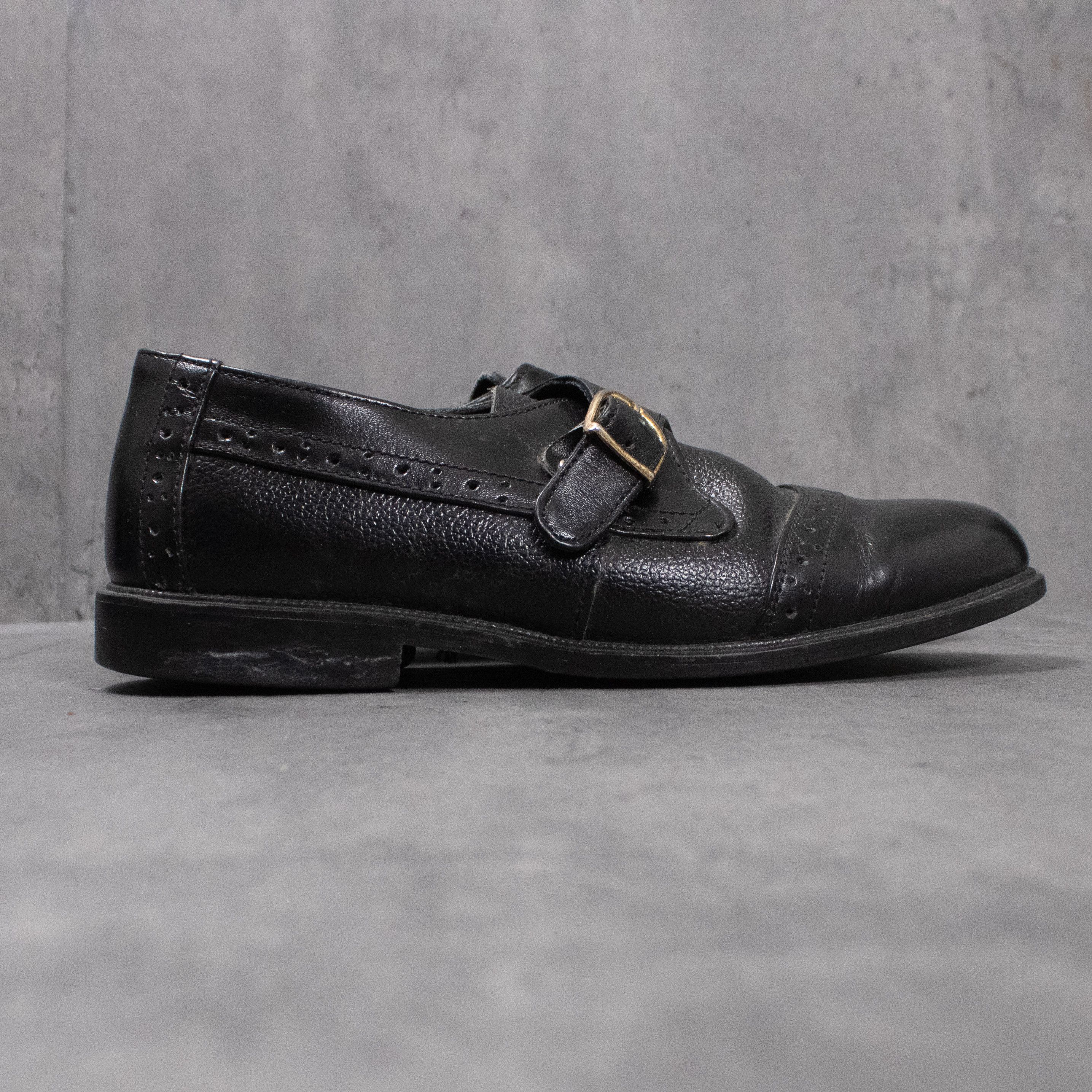 Japanese Brand Vintage VTG Y2K 2000's 00's VH Shoes Black Derby Dress Shoes Size US 6 / IT 36 - 1 Thumbnail