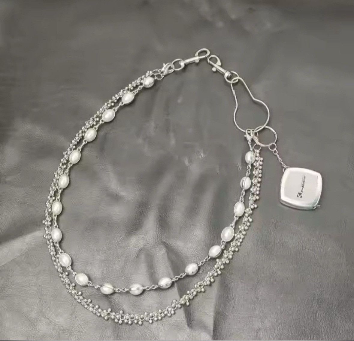 Vintage Pearl Layer Waist Metal Wallet Chain Size ONE SIZE - 1 Thumbnail