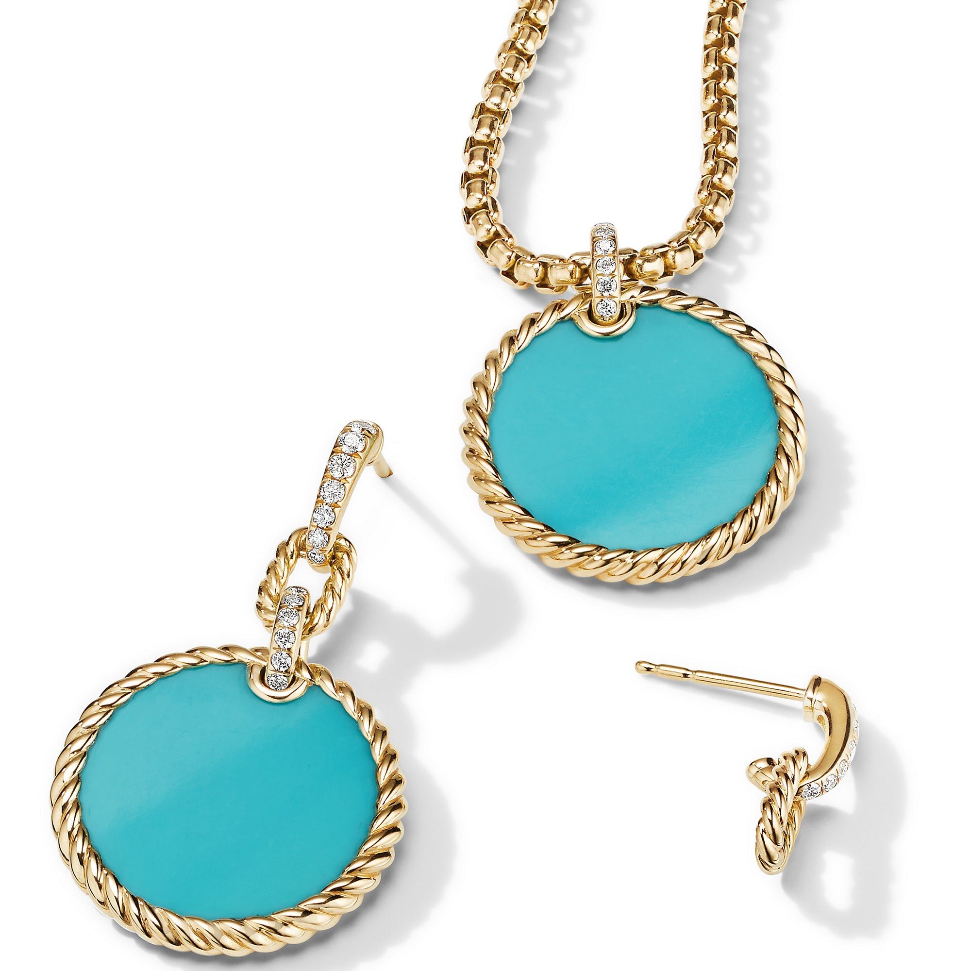 David Yurman o1w1db10526 E17049D/Size 7/ Drop Earrings in Golden Size ONE SIZE - 3 Thumbnail
