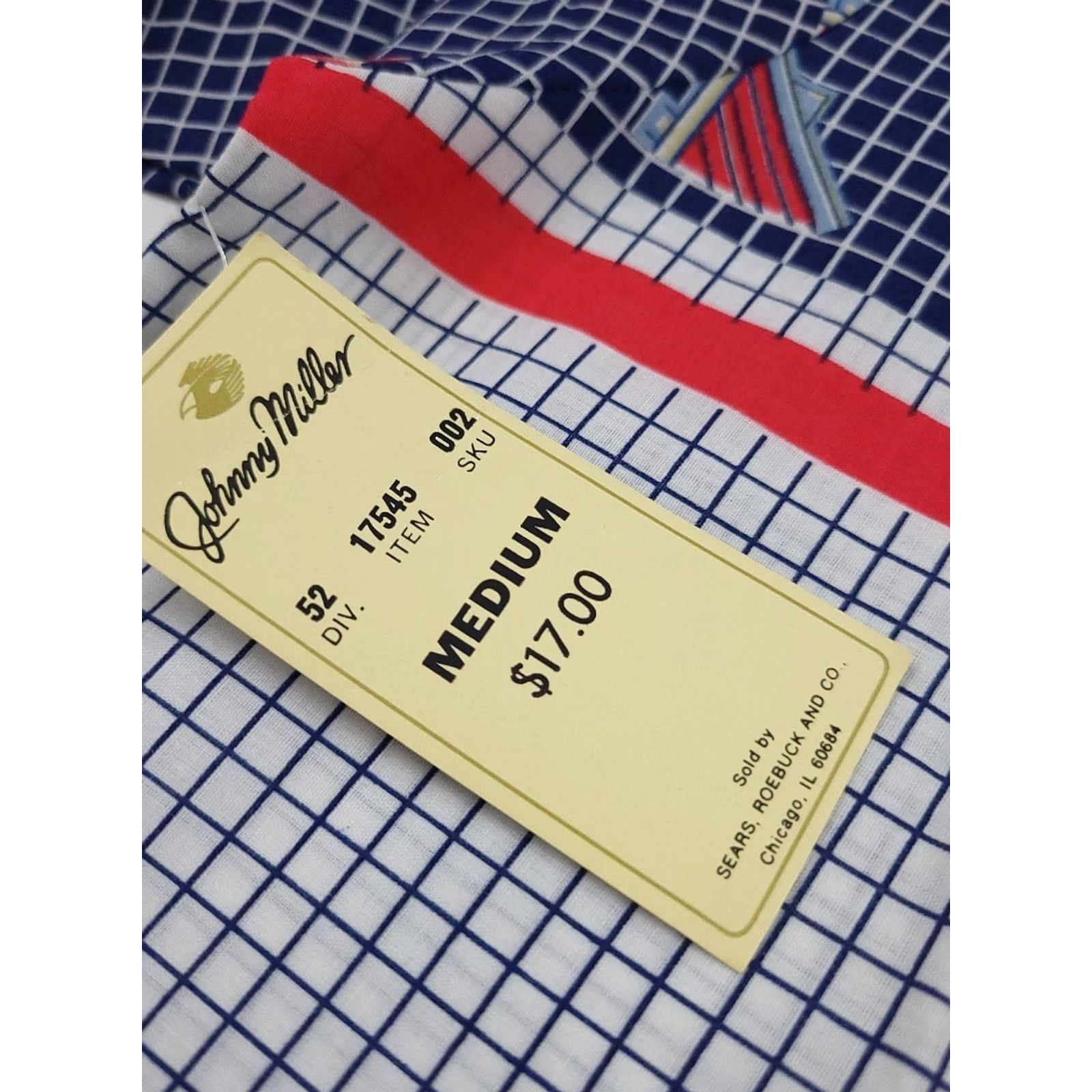 Sears VINTAGE Johnny Miller Shirt Rare Deadstock NWT Pattern Sears USA 70s Disco Golf Size US M / EU 48-50 / 2 - 4 Thumbnail