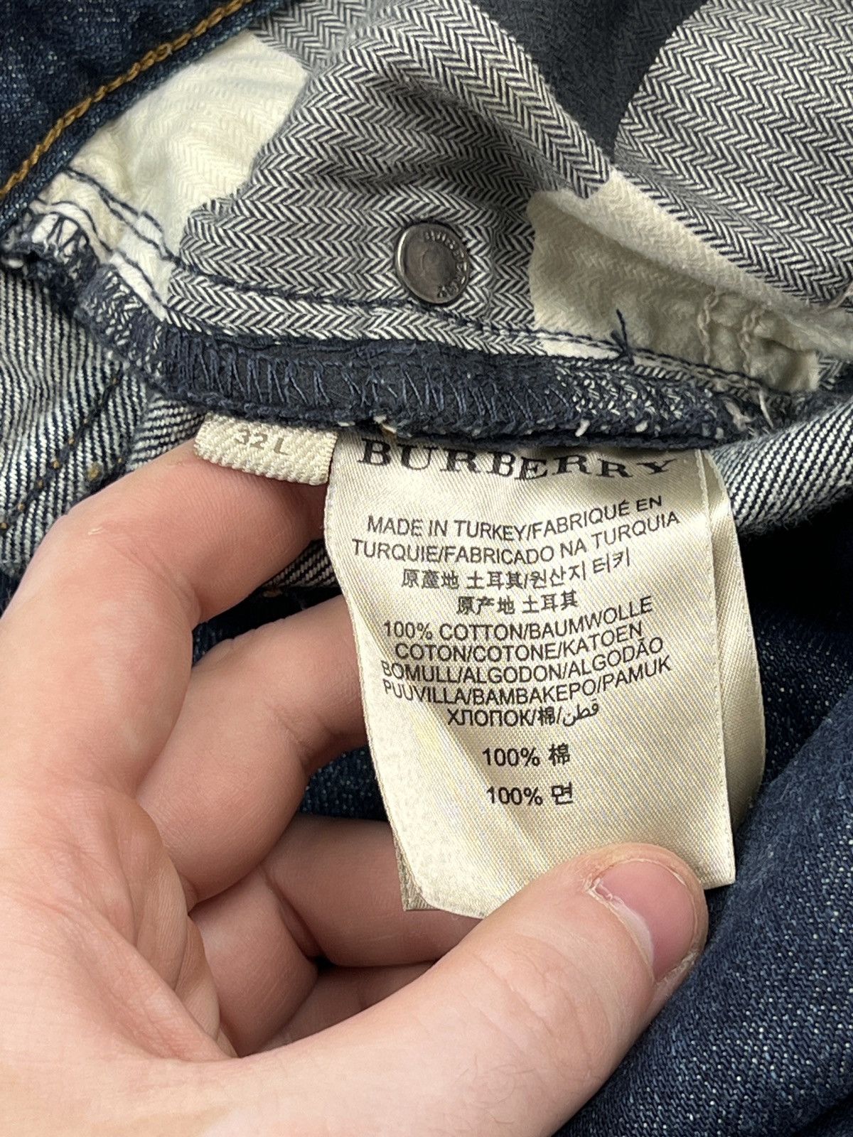 Burberry Burberry Brit Steadman Slim Fit Denim Jeans Pants (Y0593) Size US 32 / EU 48 - 11 Thumbnail