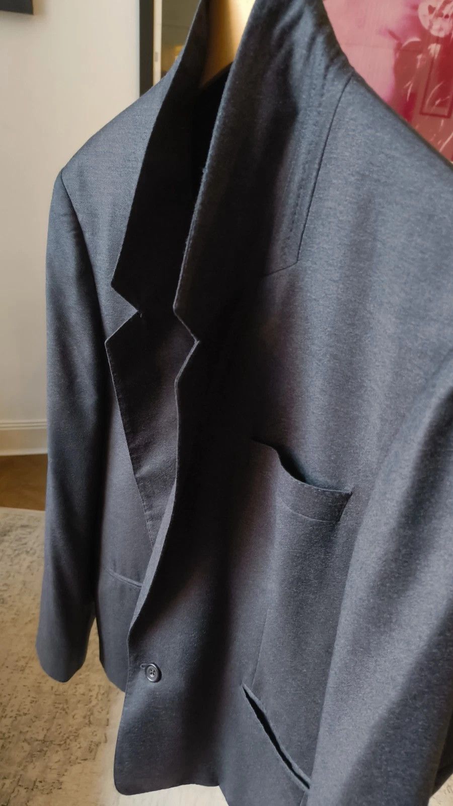 E. Tautz Wool/Silk charcoal blazer Size 40R - 6 Thumbnail