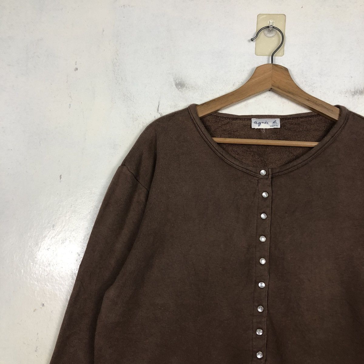 agnes b. 📌Vintage Snap Button Cardigan Agnes B. Rich Brown Size US M / EU 48-50 / 2 - 9 Thumbnail
