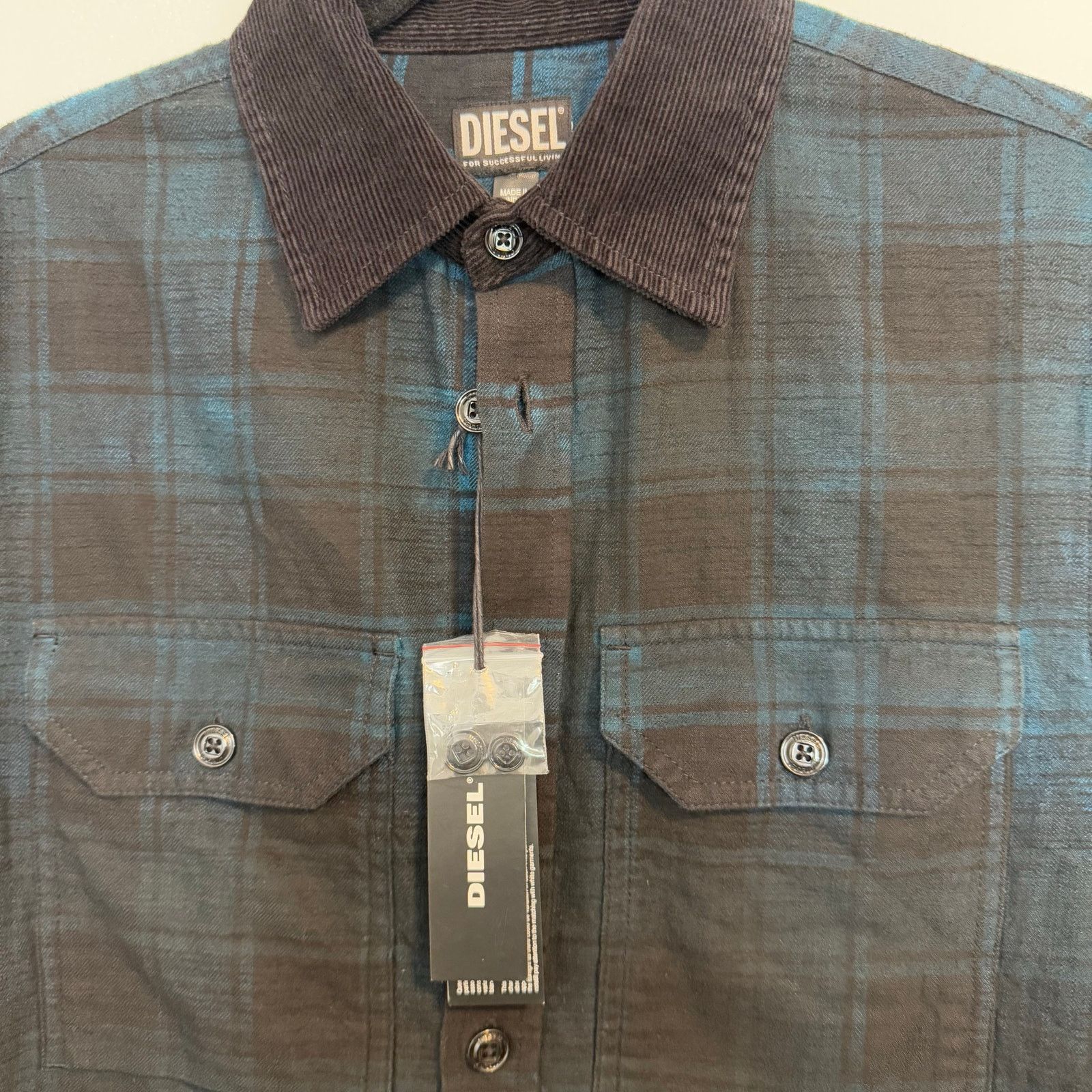 Diesel NWT Diesel Plaid Fading Flannel Button Up Shirt Men’s Size S Size US S / EU 44-46 / 1 - 4 Thumbnail