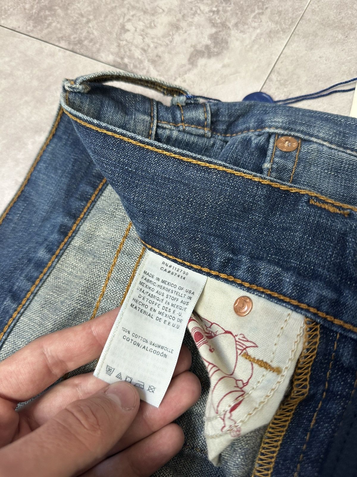True Religion × Vintage Vintage Y2K True Religion Blue Denim Distressed Jeans Sz 32 Size US 32 / EU 48 - 12 Thumbnail